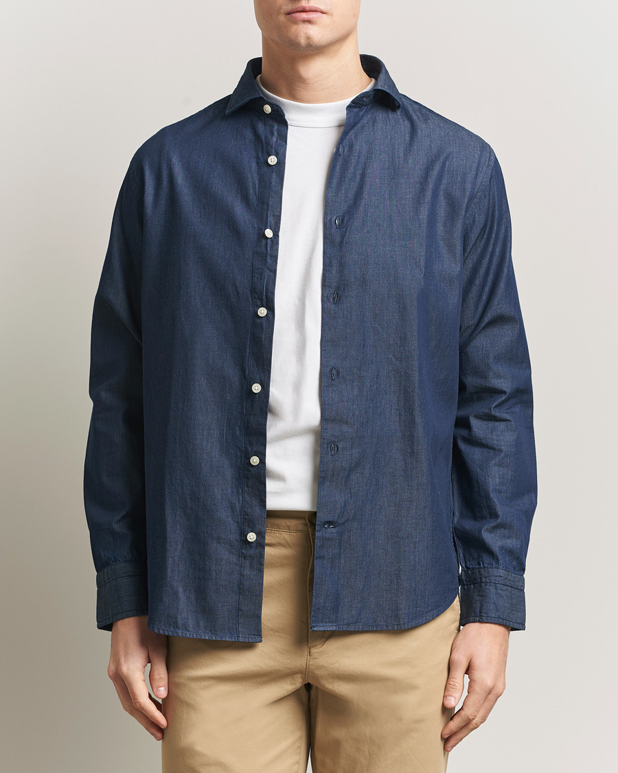 Herre | Skjorter | Gant | Regular Fit Indigo Twill Shirt Dark Indigo