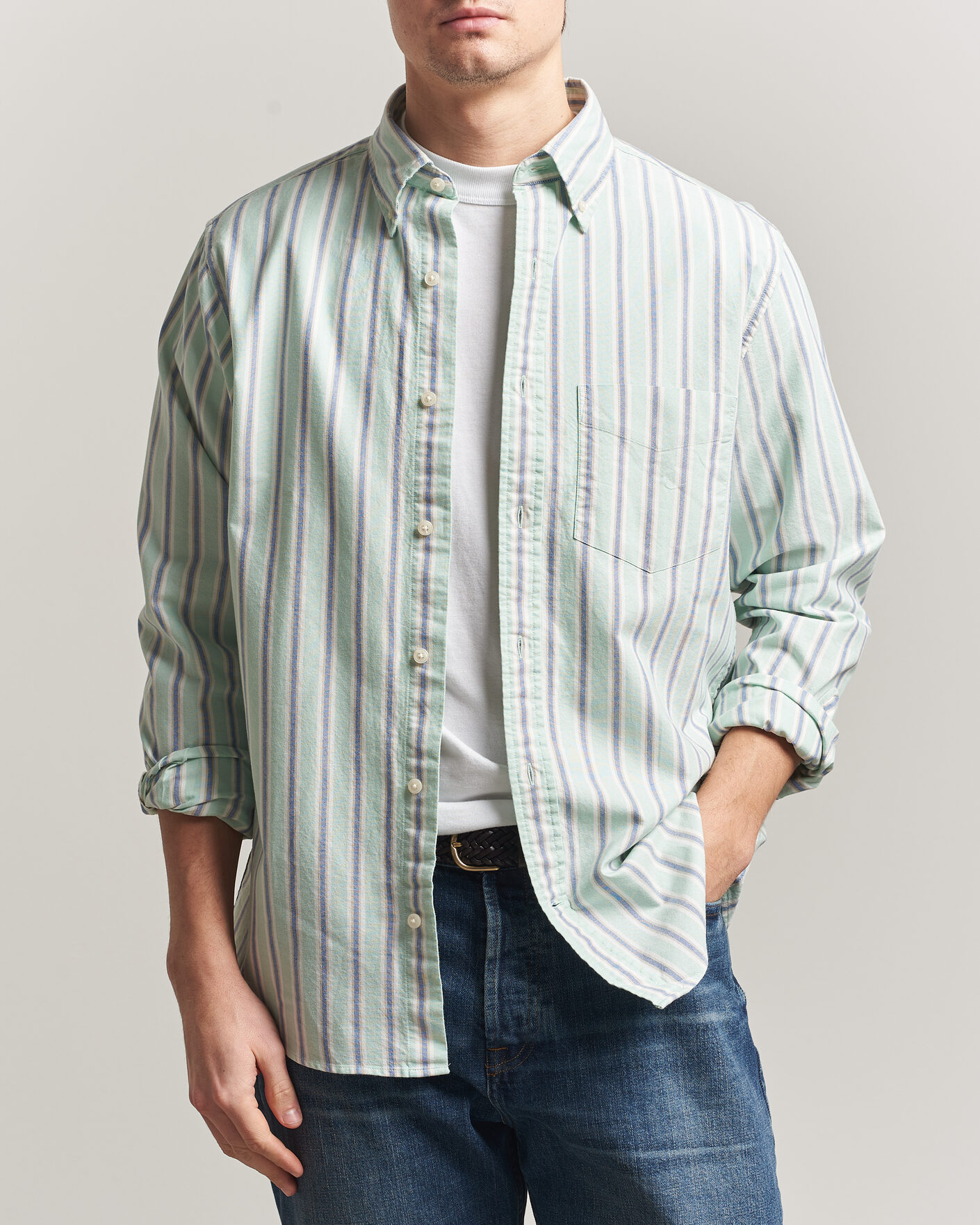 Herre | Skjorter | Gant | Regluar Fit Archive Oxford Shirt Washed Turquoise