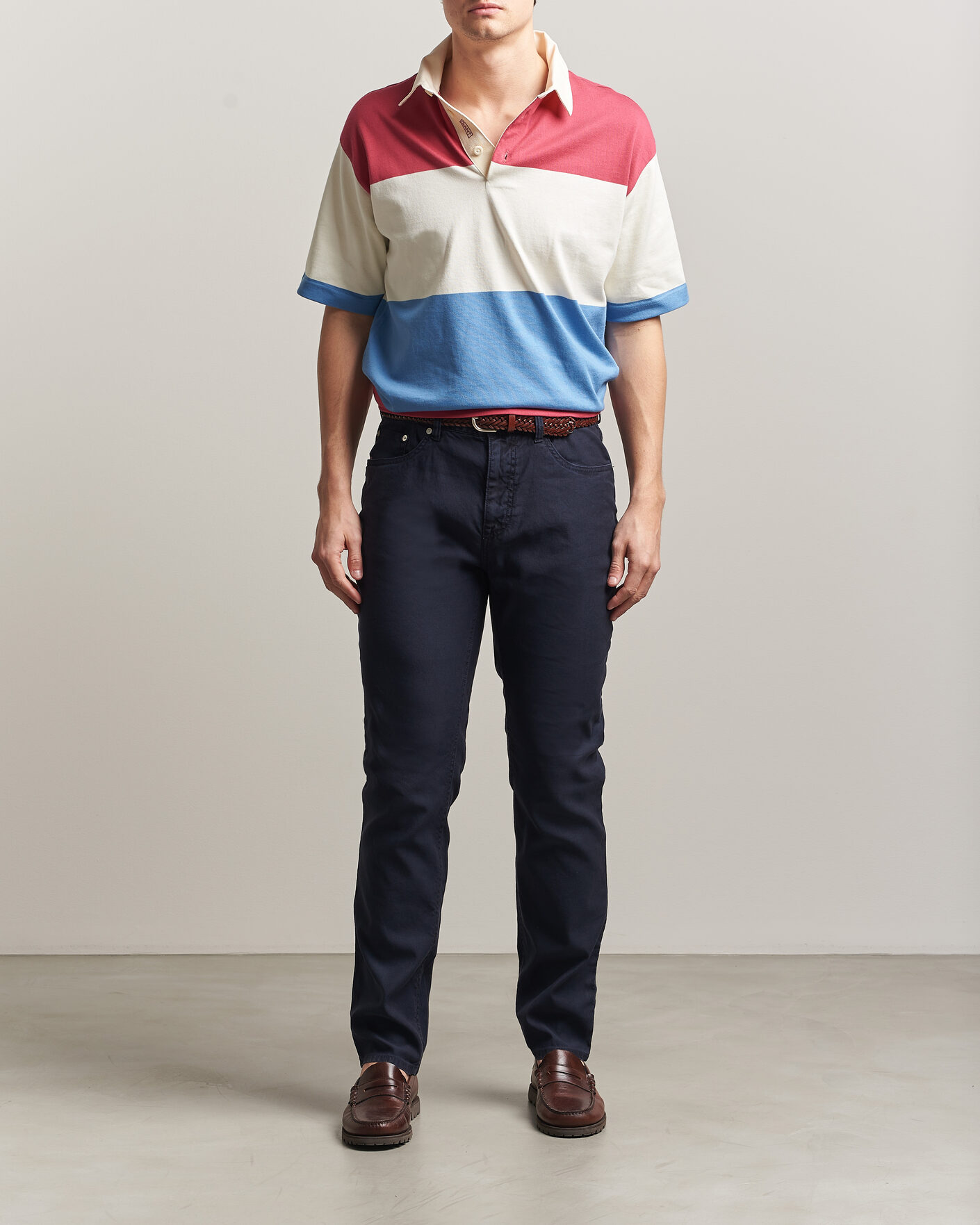 Herre | Bukser | Gant | Slim Fit Cotton/Linen 5-Pocket Pants Evening Blue