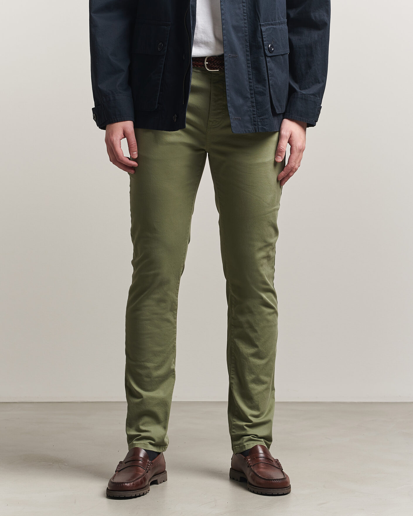 Herre | Bukser | GANT | Slim Fit Desert 5-Pocket Pants Dry Herb Green