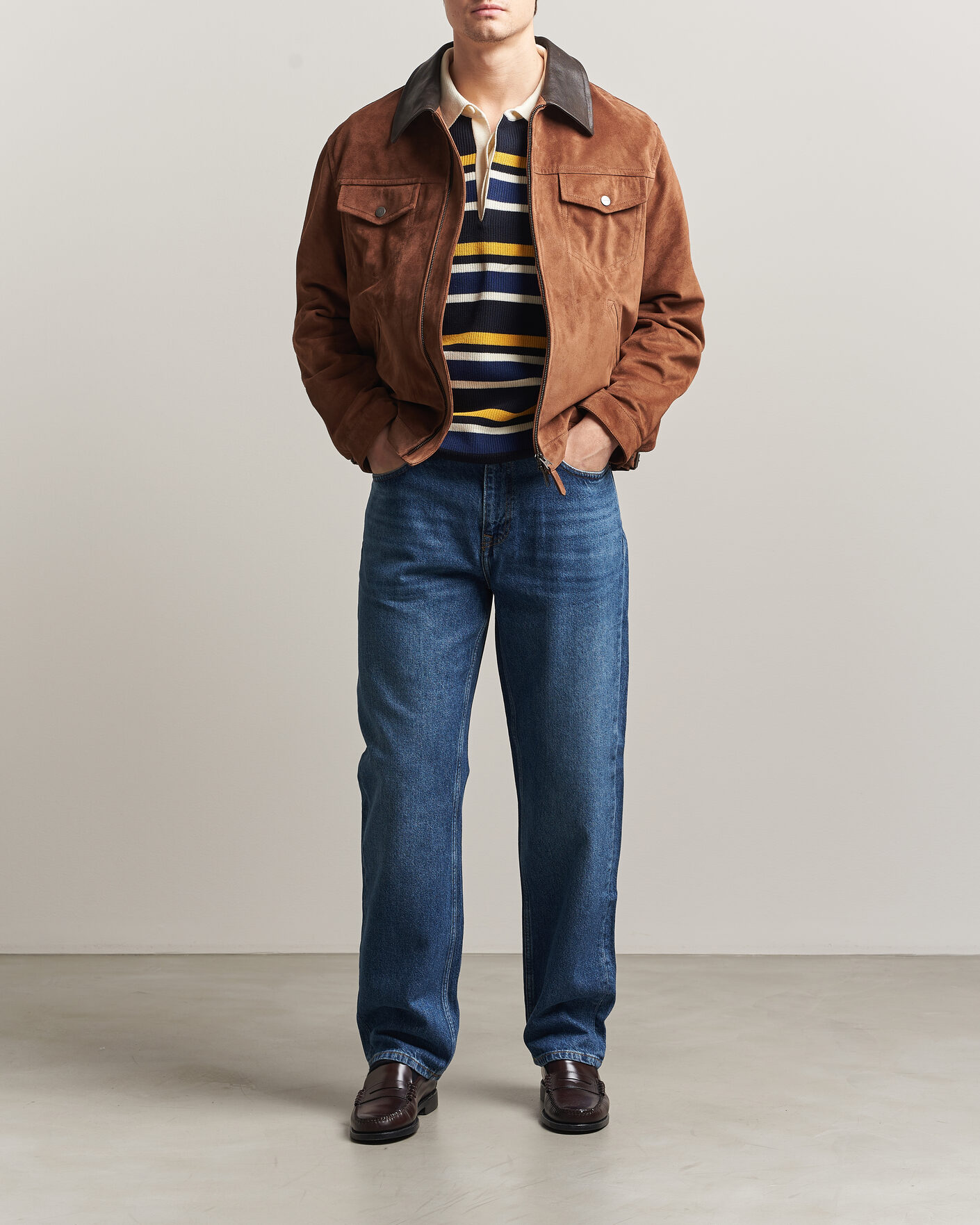 Herre | Jeans | Gant | Straight Fit Jeans Mid Blue Worn In