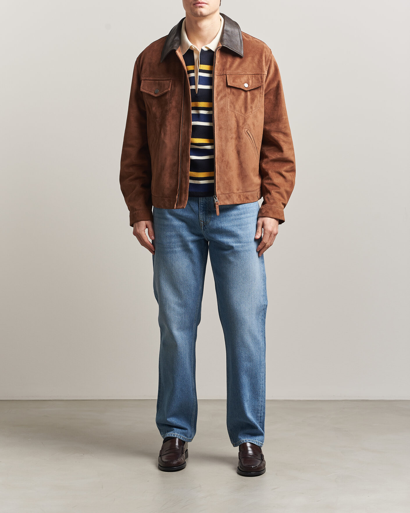 Herre | Jeans | GANT | Straight Fit Jeans Semi Light Blue Worn In