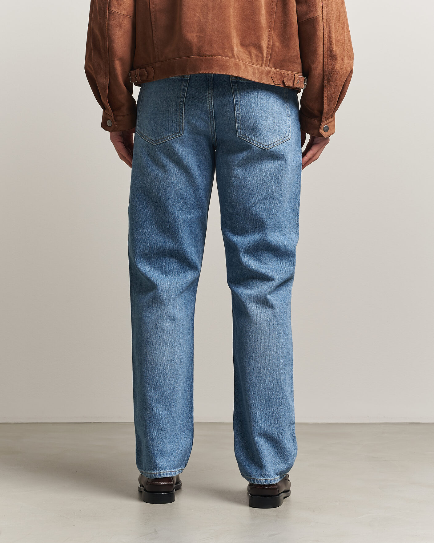 Herre | Bukser | Gant | Straight Fit Jeans Semi Light Blue Worn In