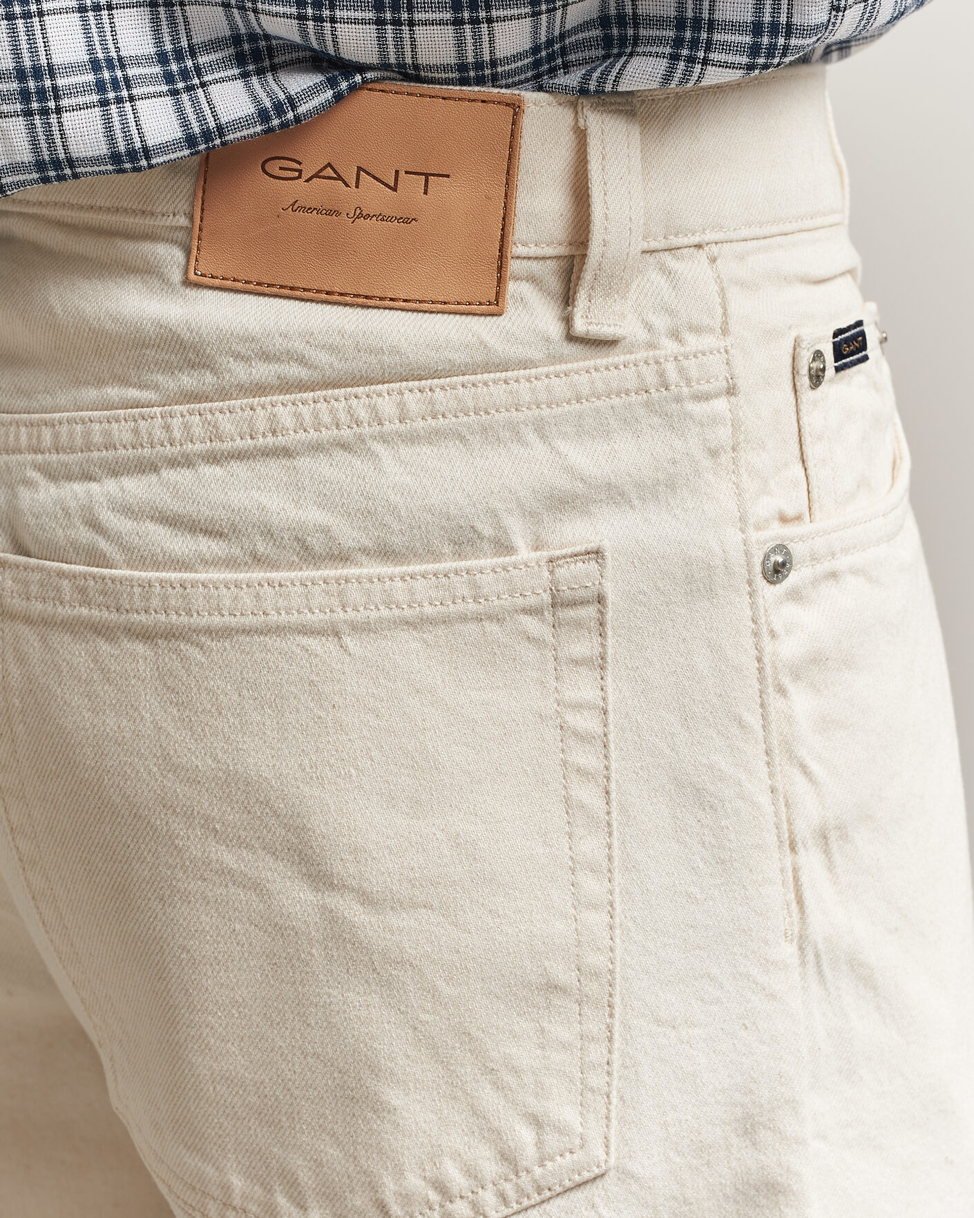 Herre | Jeans | Gant | Straight Fit Jeans Ecru