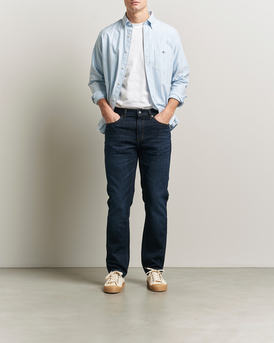 Herre | Jeans | GANT | Regular Fit Jeans Dark Blue Broken In