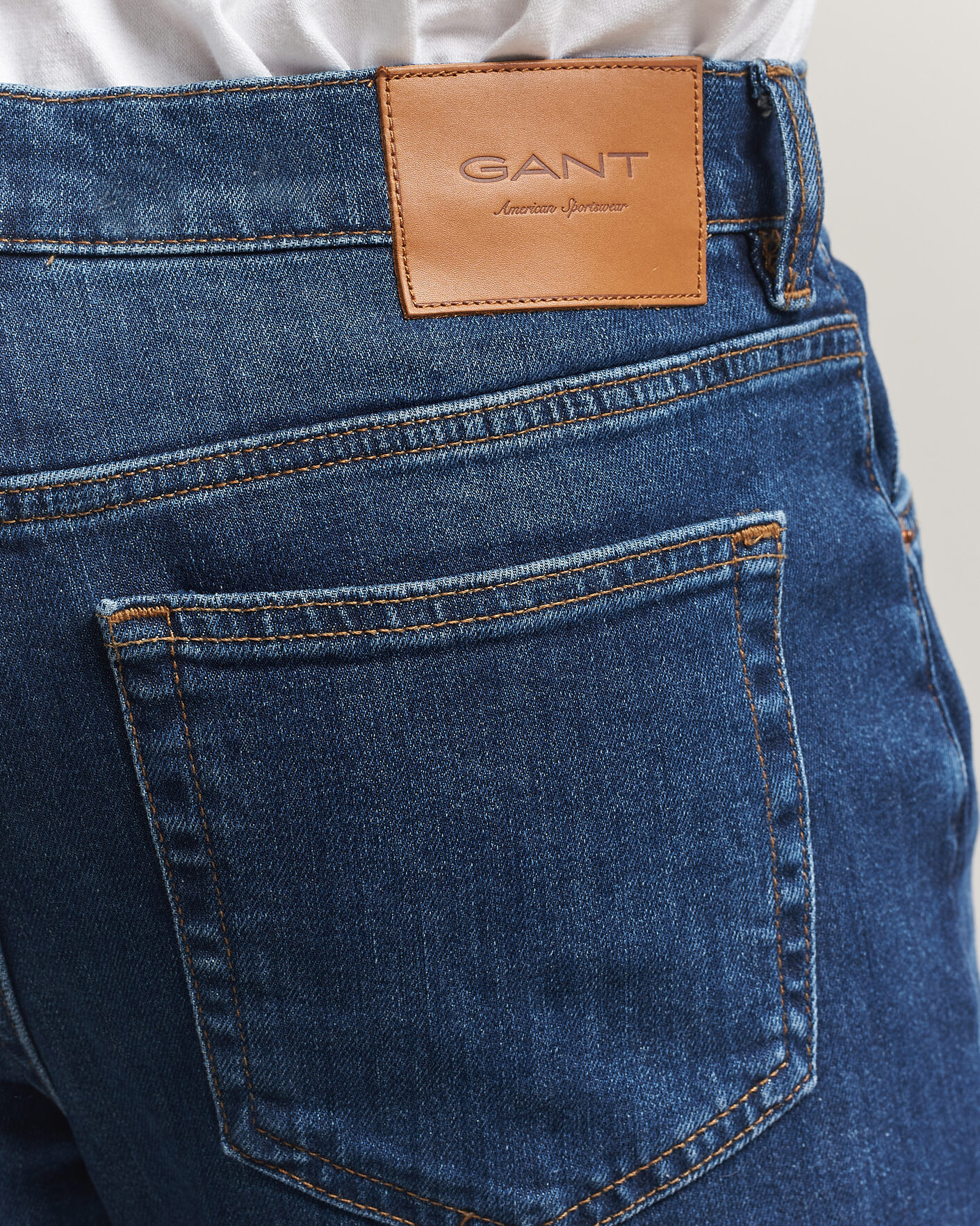 Herre | Jeans | Gant | Regular Fit Jeans Mid Blue Worn In