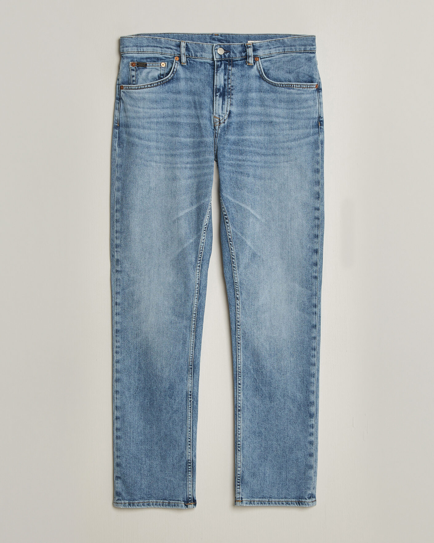 Herre | Jeans | Gant | Regular Fit Jeans Semi Light Blue Worn In
