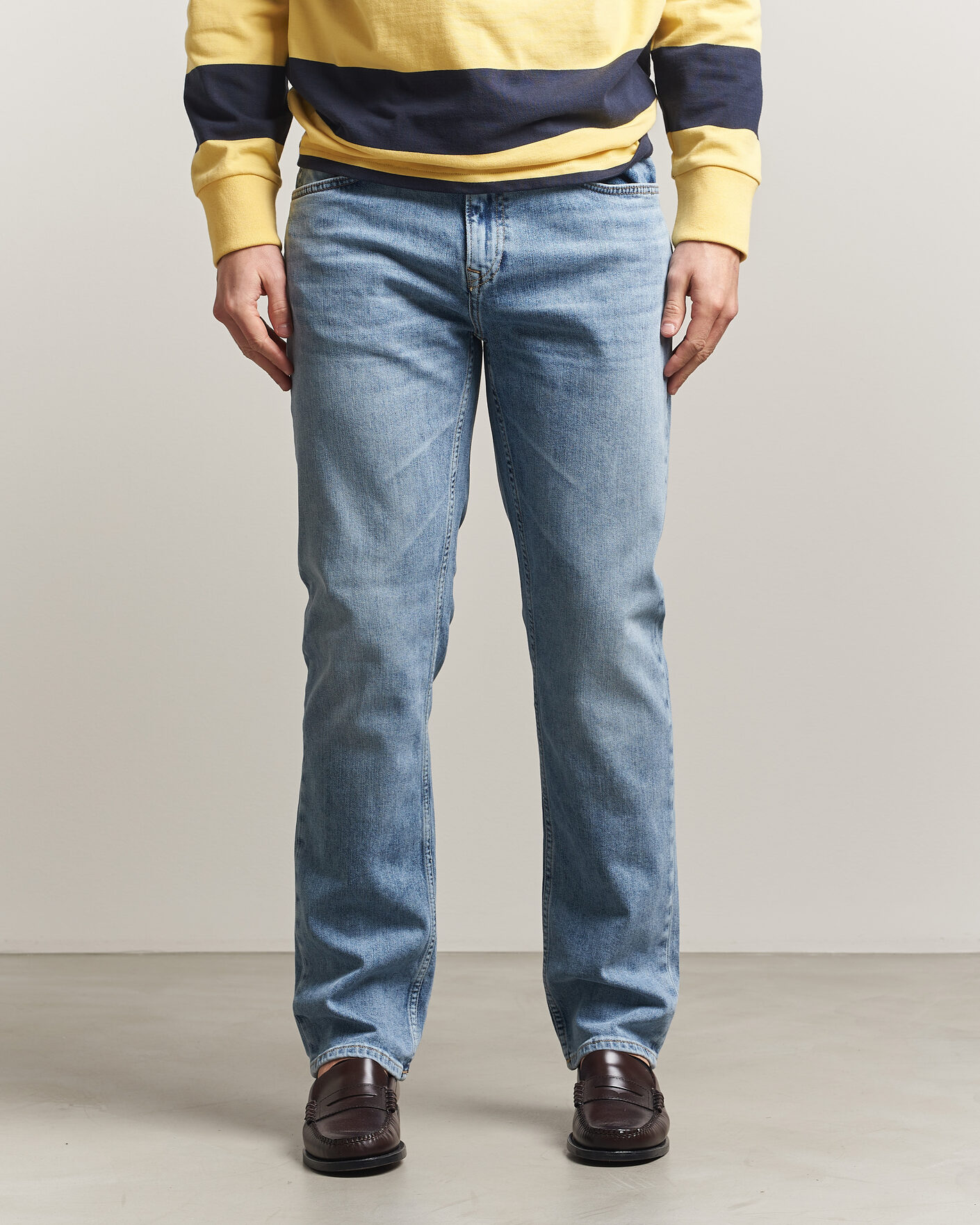 Herre | Jeans | Gant | Regular Fit Jeans Semi Light Blue Worn In