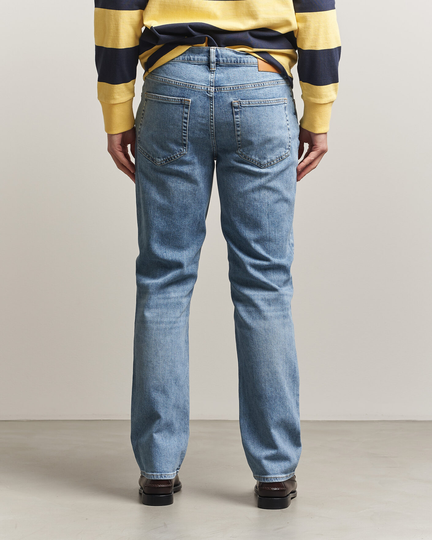 Herre | Jeans | Gant | Regular Fit Jeans Semi Light Blue Worn In
