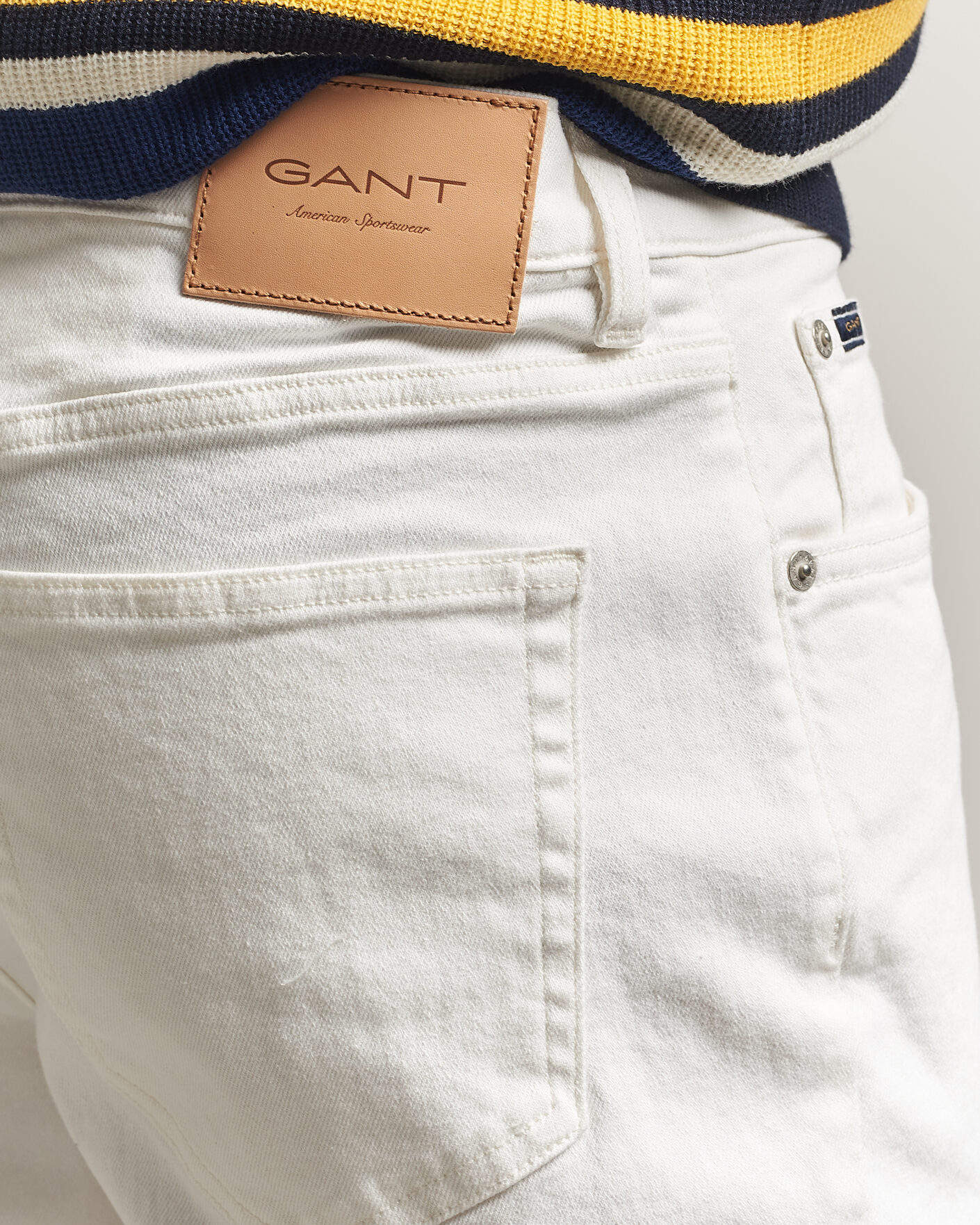 Herre | Bukser | Gant | Regular Fit Jeans Eggshell