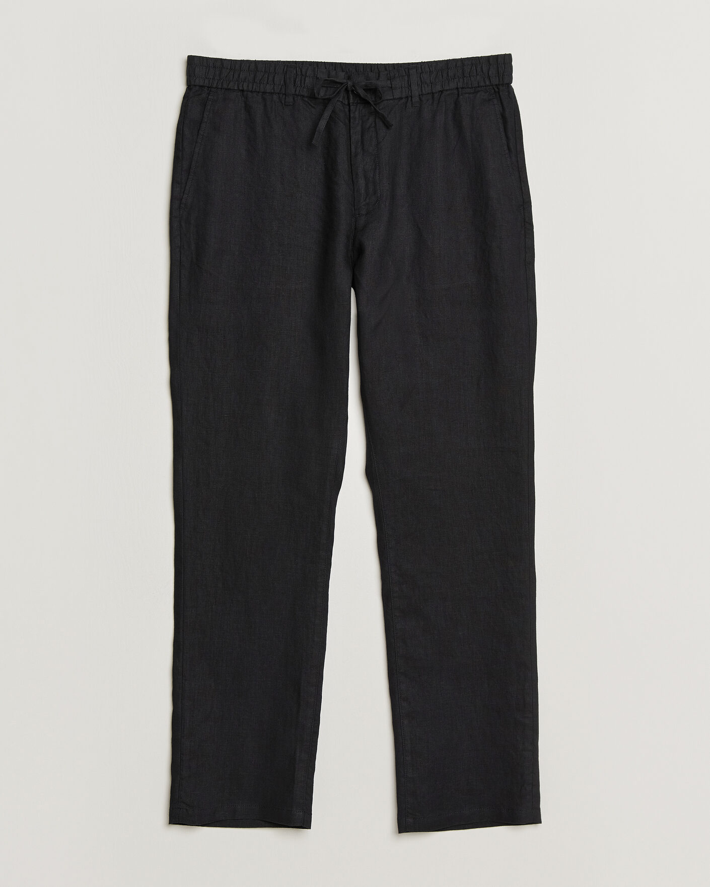 Herre | Bukser | GANT | Regular Fit Linen Drawstring Pants Black