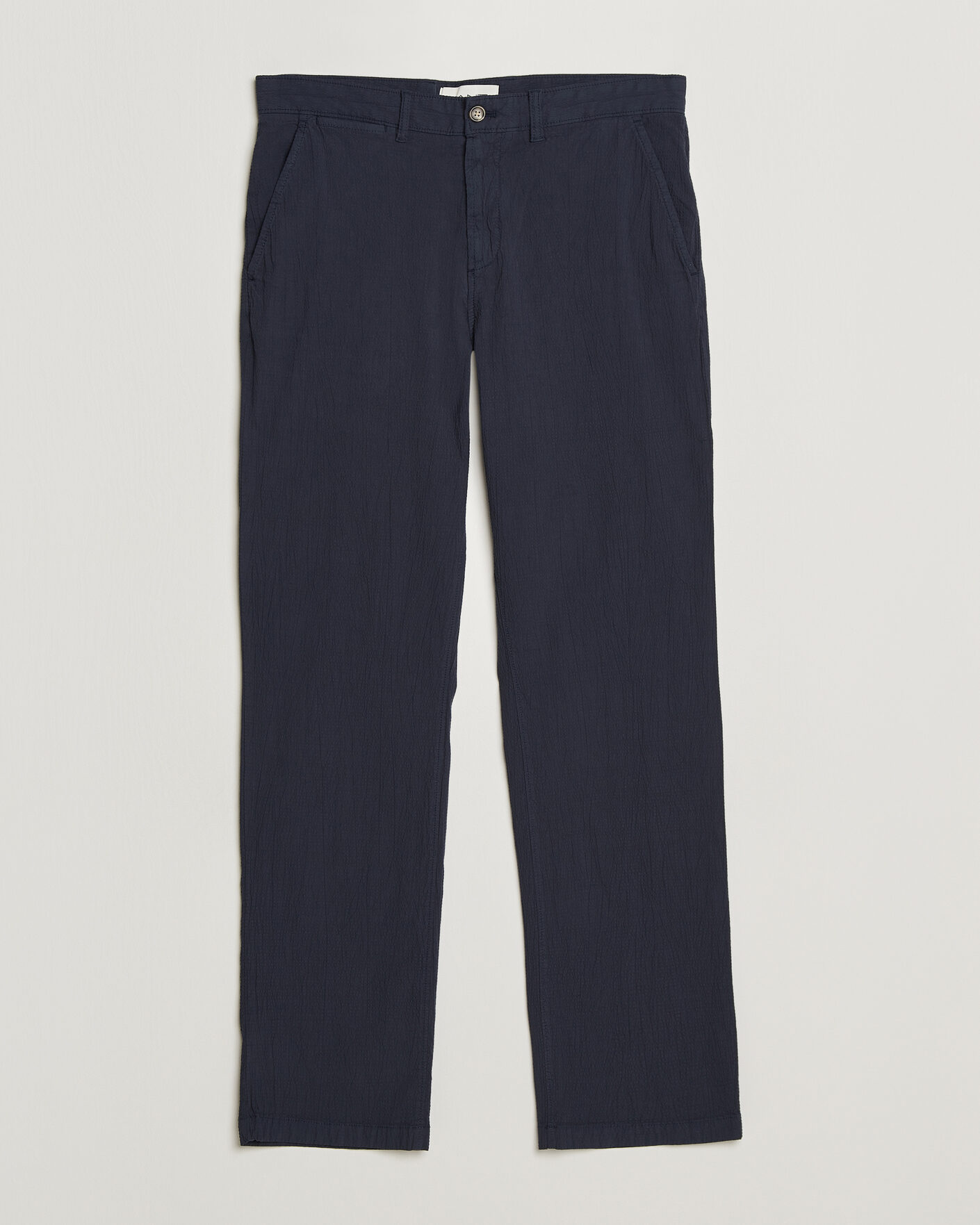 Herre | Bukser | Gant | Regular Fit Garment Dyed Seersucker Pants Evening Blue
