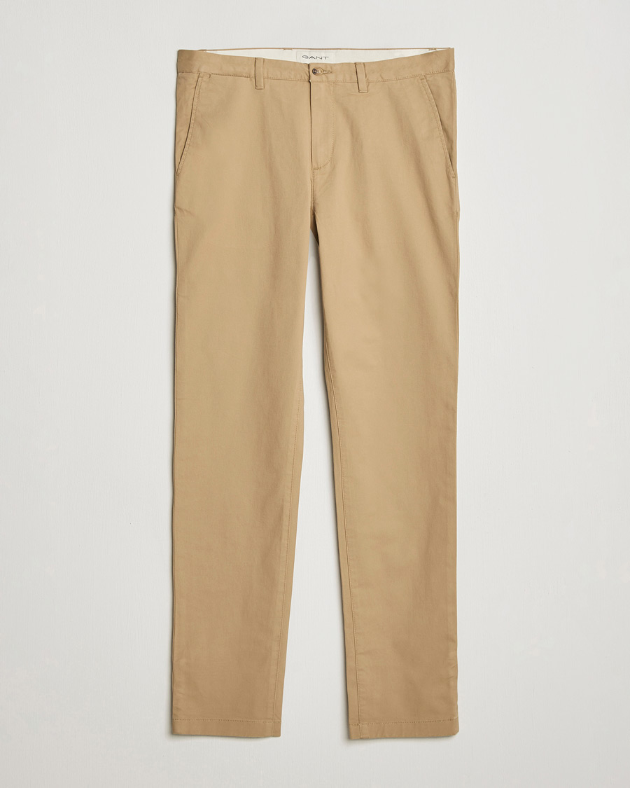 Herre | Bukser | Gant | Slim Fit Chinos Dark Khaki