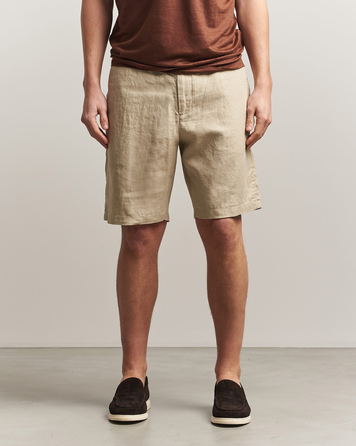 Herre | Shorts | GANT | Regular Fit Linen Drawstring Shorts Oat Beige