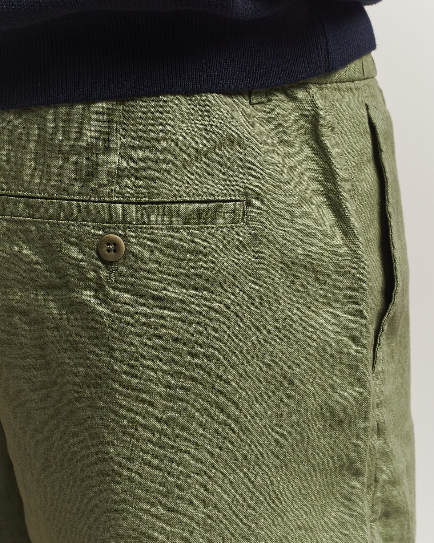 Herre | Shorts | GANT | Regular Fit Linen Drawstring Shorts Dry Herb Green