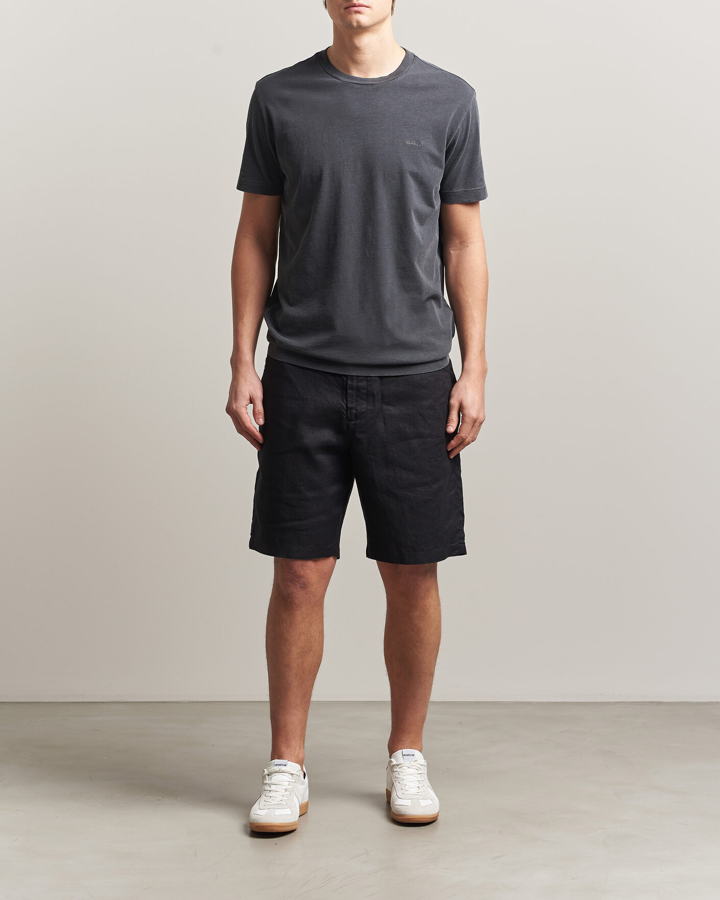 Herre | Shorts | Gant | Regular Fit Linen Drawstring Shorts Black