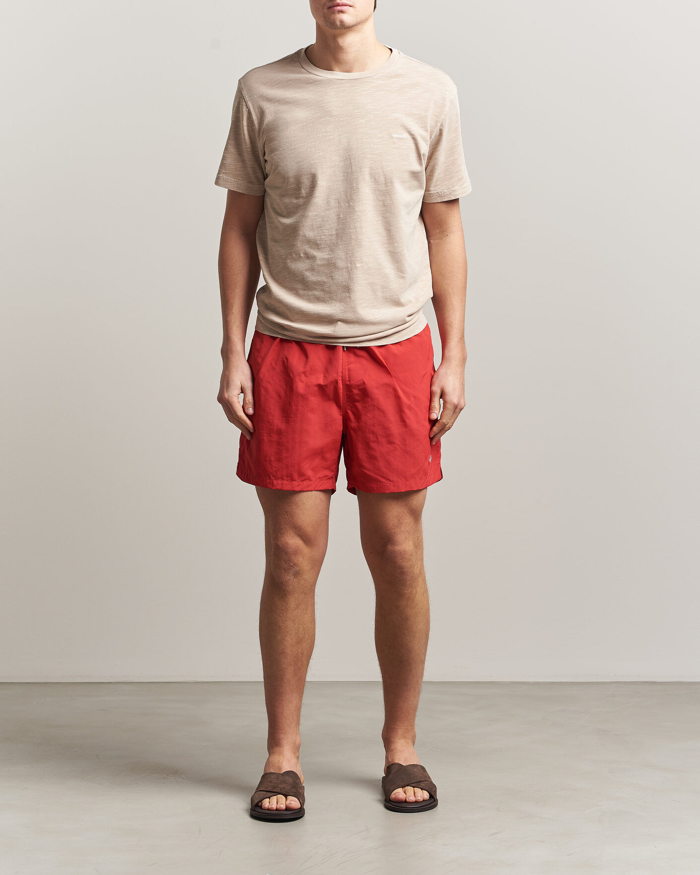 Herre | Badeshorts | Gant | Basic Swimshorts Rose Red