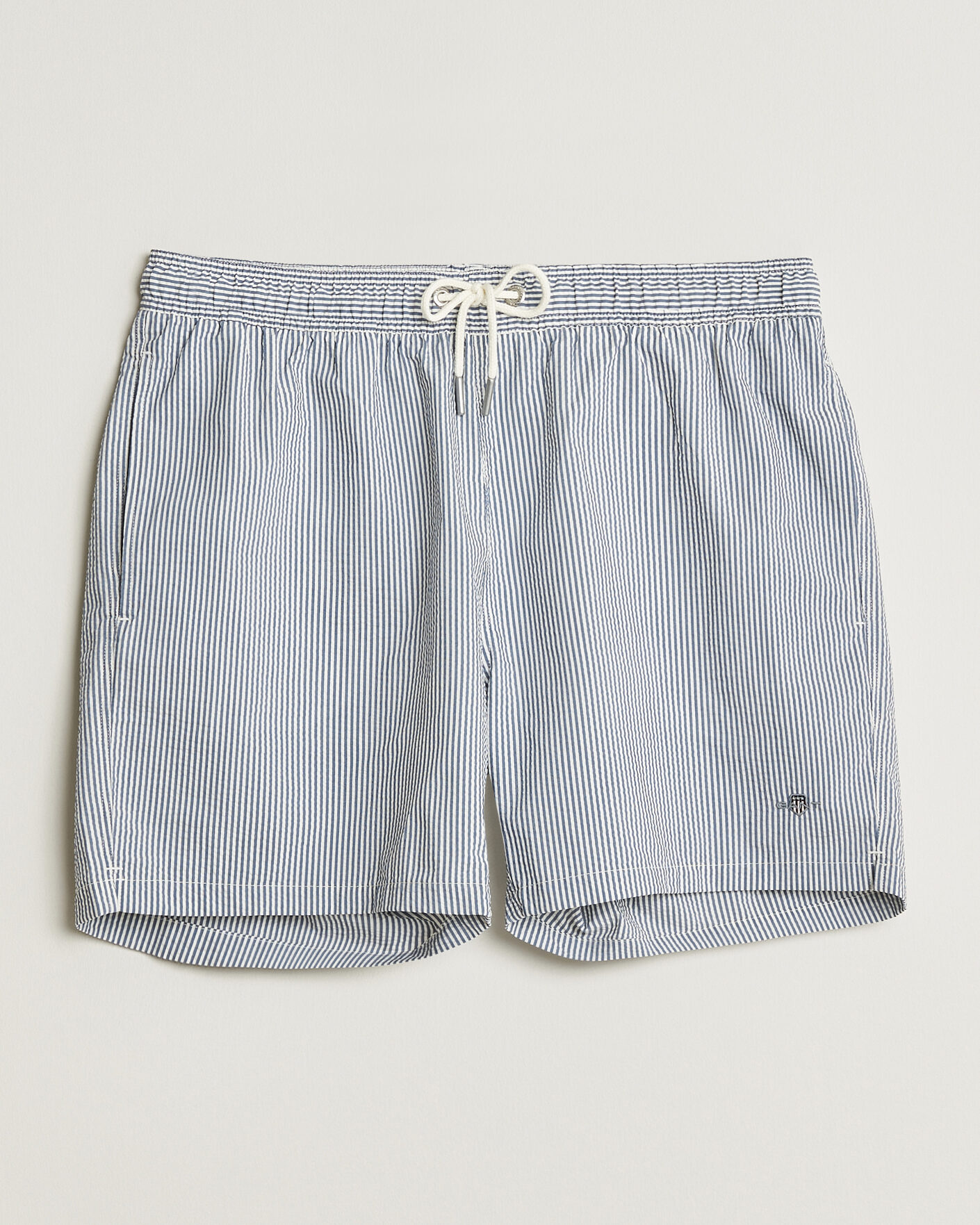 Herre | Badeshorts | Gant | Seersucker Striped Swimshorts Vintage Blue