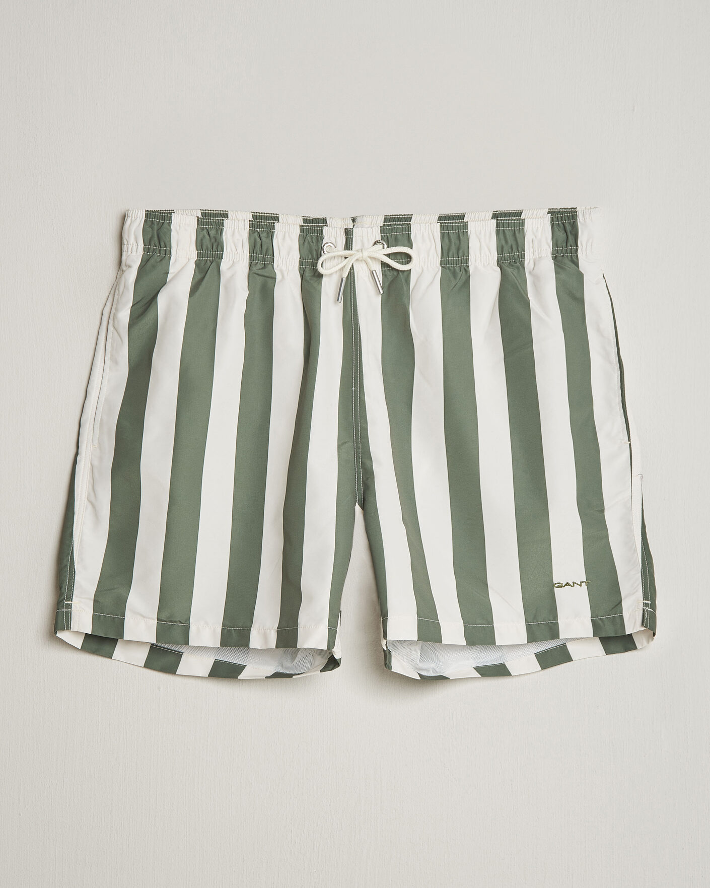 Herre | Badeshorts | Gant | Blockstriped Swimshorts Dry Herb Green