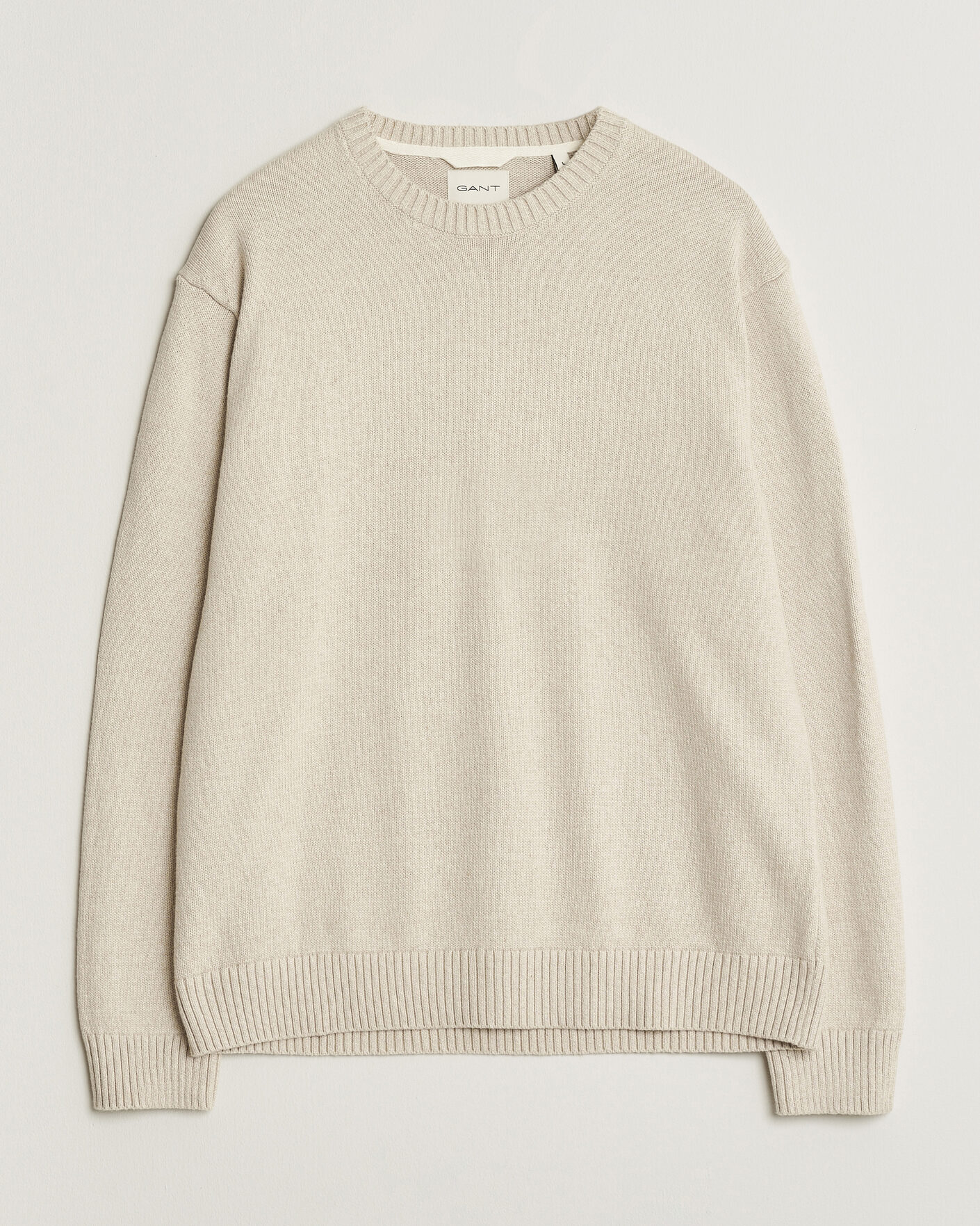 Herre | Gensere | Gant | Cotton/Cashmere Knitted Sweater Seed Melange