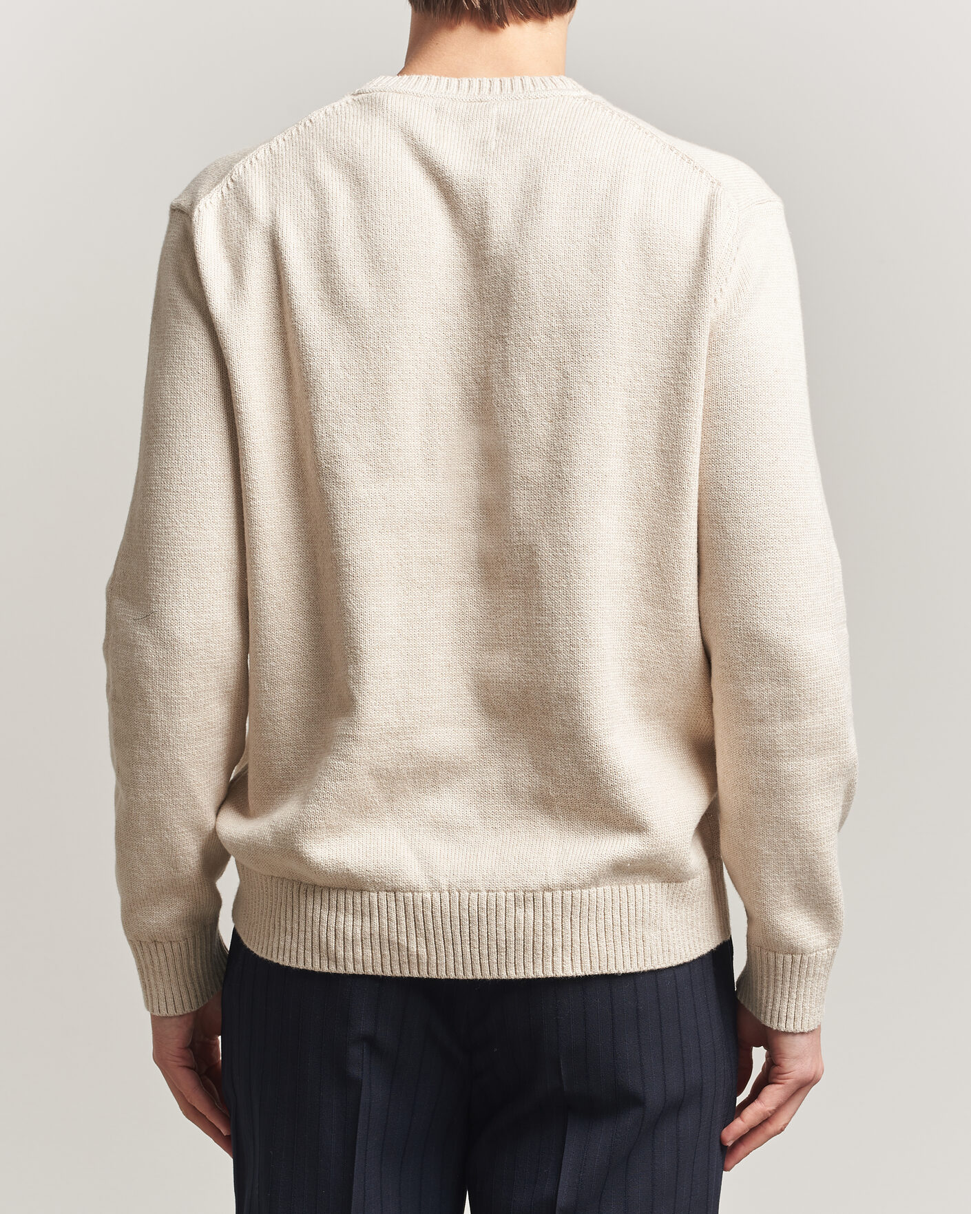 Herre | Gensere | Gant | Cotton/Cashmere Knitted Sweater Seed Melange
