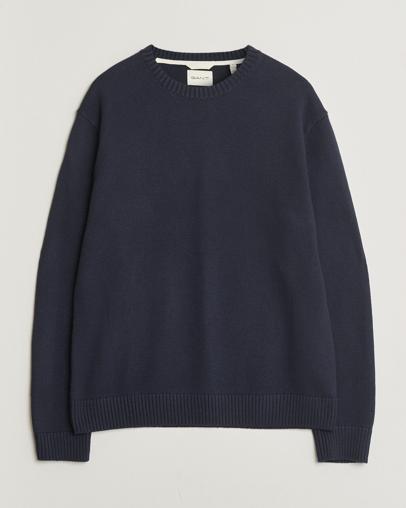 Herre | Gensere | Gant | Cotton/Cashmere Knitted Sweater Evening Blue
