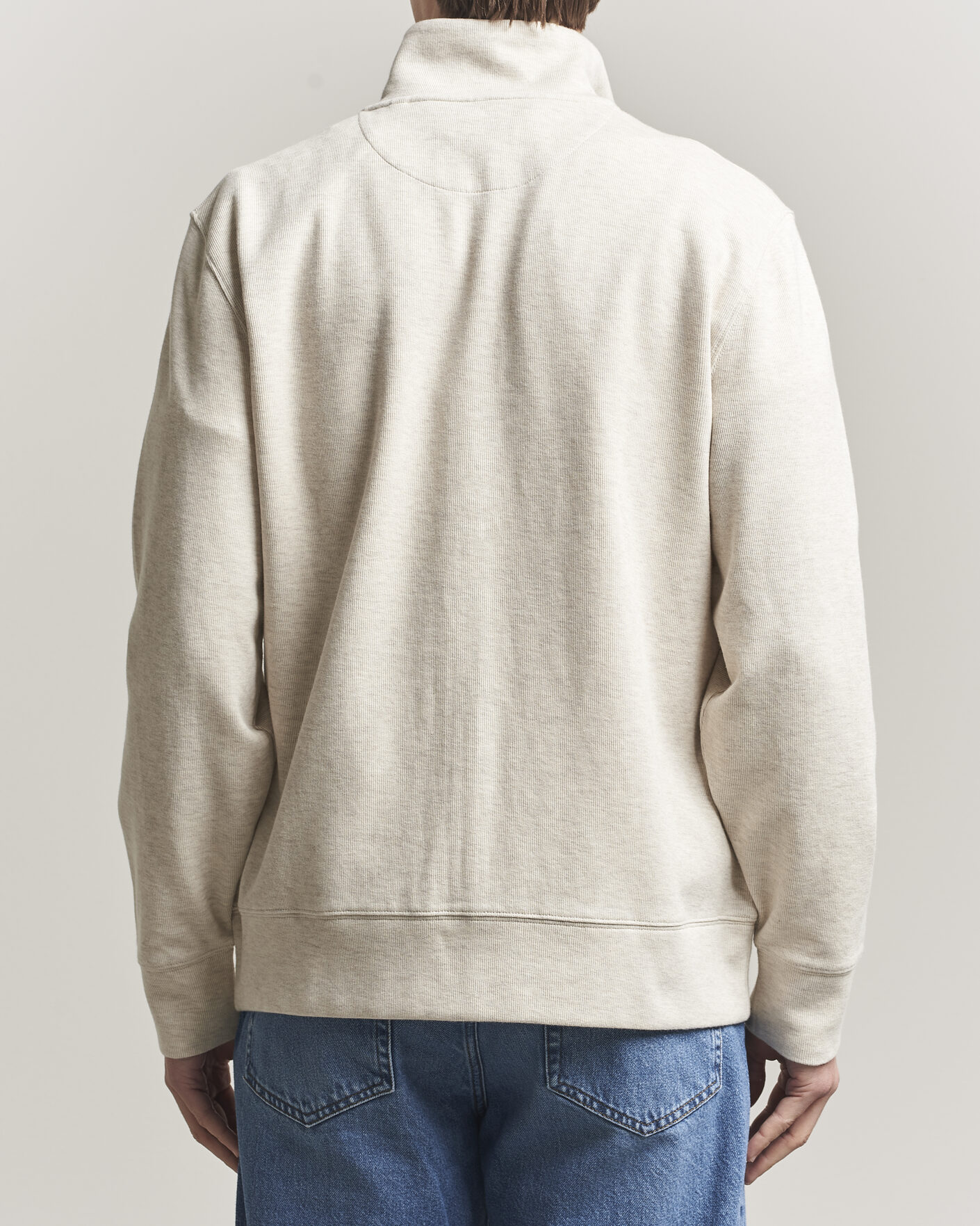Herre | Gensere | Gant | Light Sacker Rib Full Zip Seed Melange
