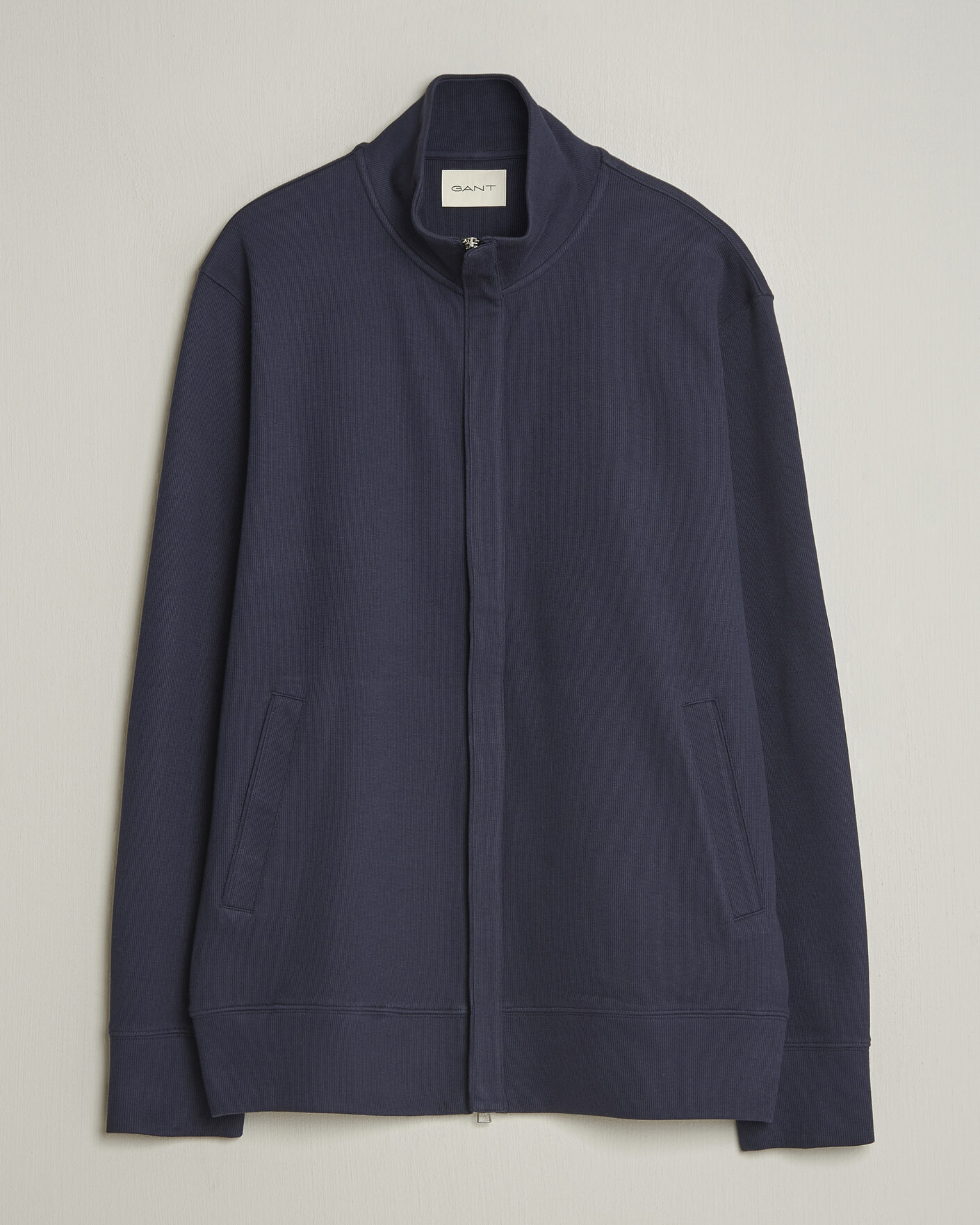 Herre | Gensere | Gant | Light Sacker Rib Full Zip Evening Blue