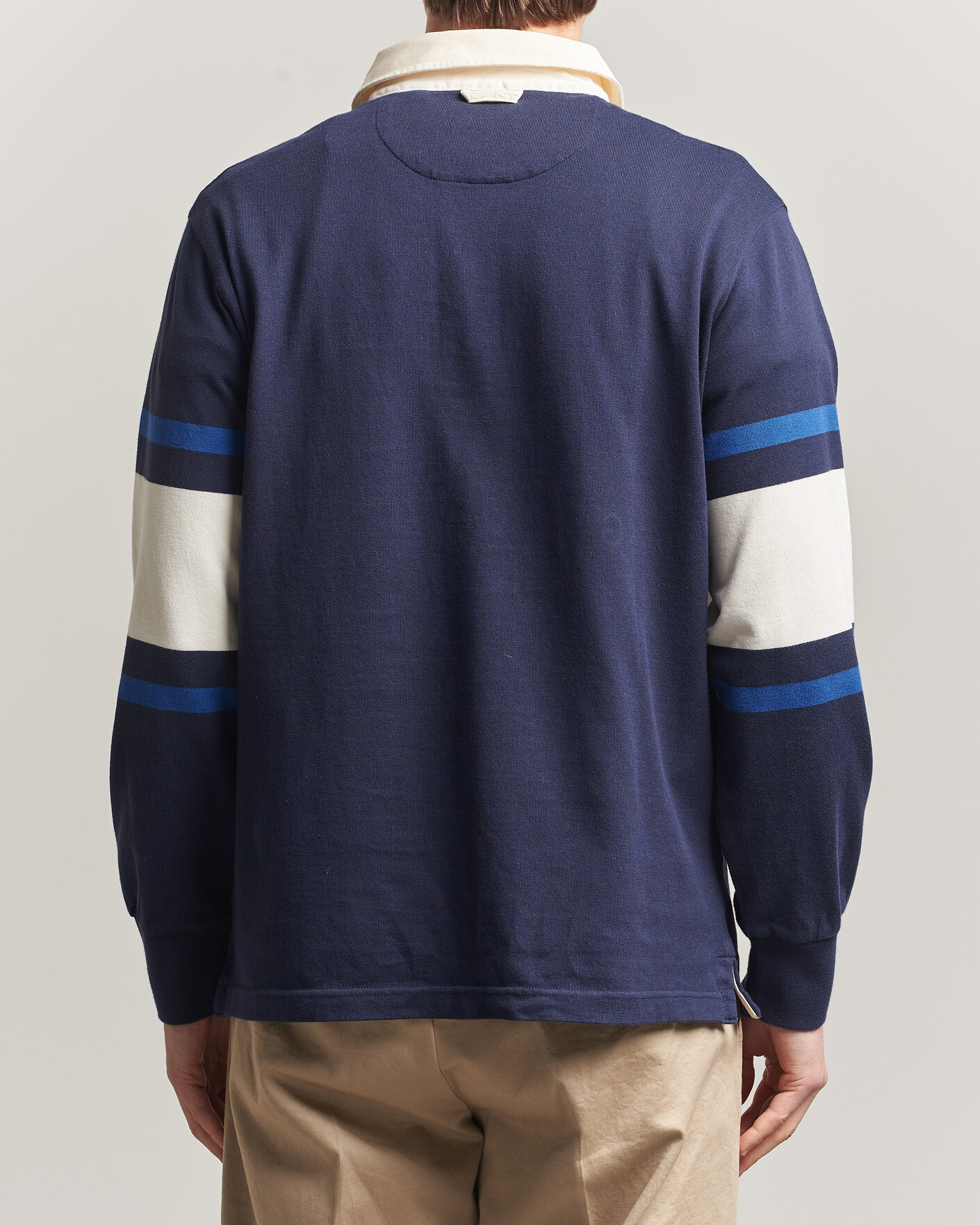 Herre | Gensere | GANT | Striped Rugger Evening Blue