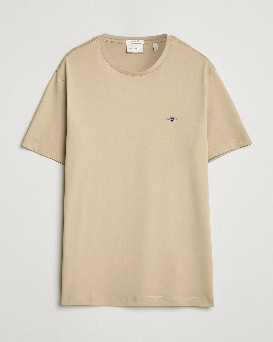 Herre | T-Shirts | GANT | The Original T-Shirt Oat Beige