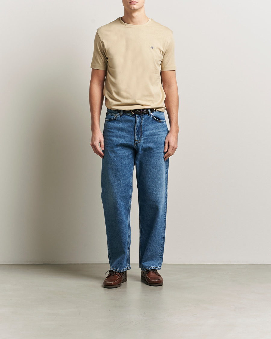 Herre | T-Shirts | GANT | The Original T-Shirt Oat Beige