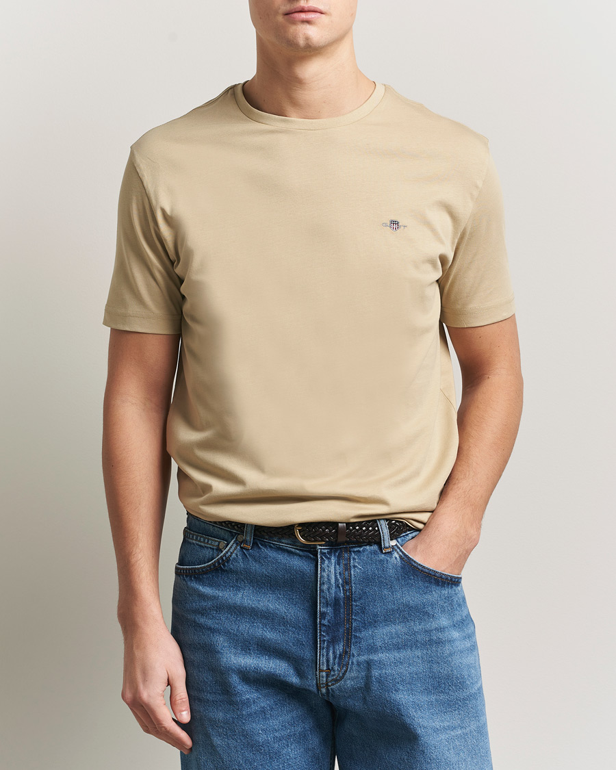 Herre | T-Shirts | Gant | The Original T-Shirt Oat Beige