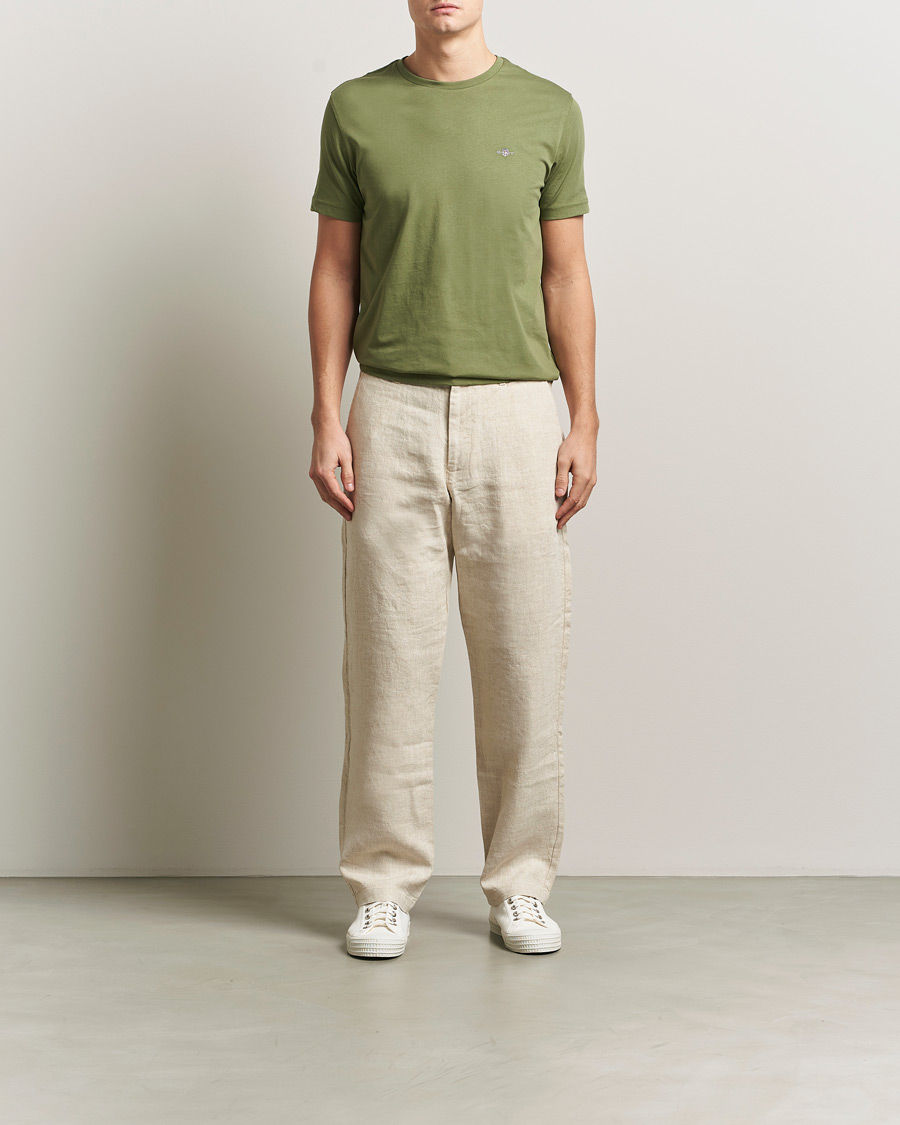 Herre | T-Shirts | GANT | The Original T-Shirt Dry Herb Green