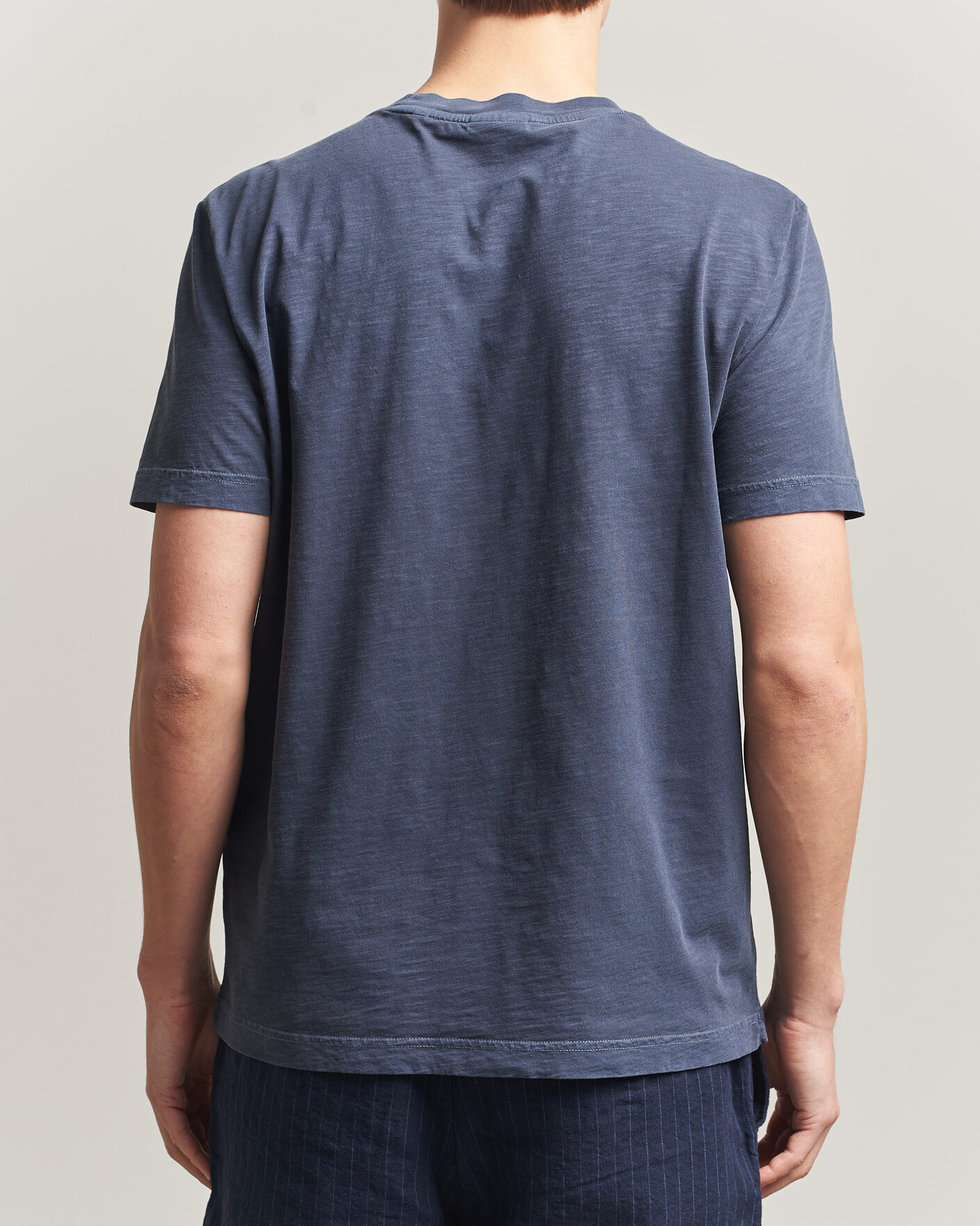Herre | T-Shirts | Gant | Washed Slub T-Shirt Evening Blue