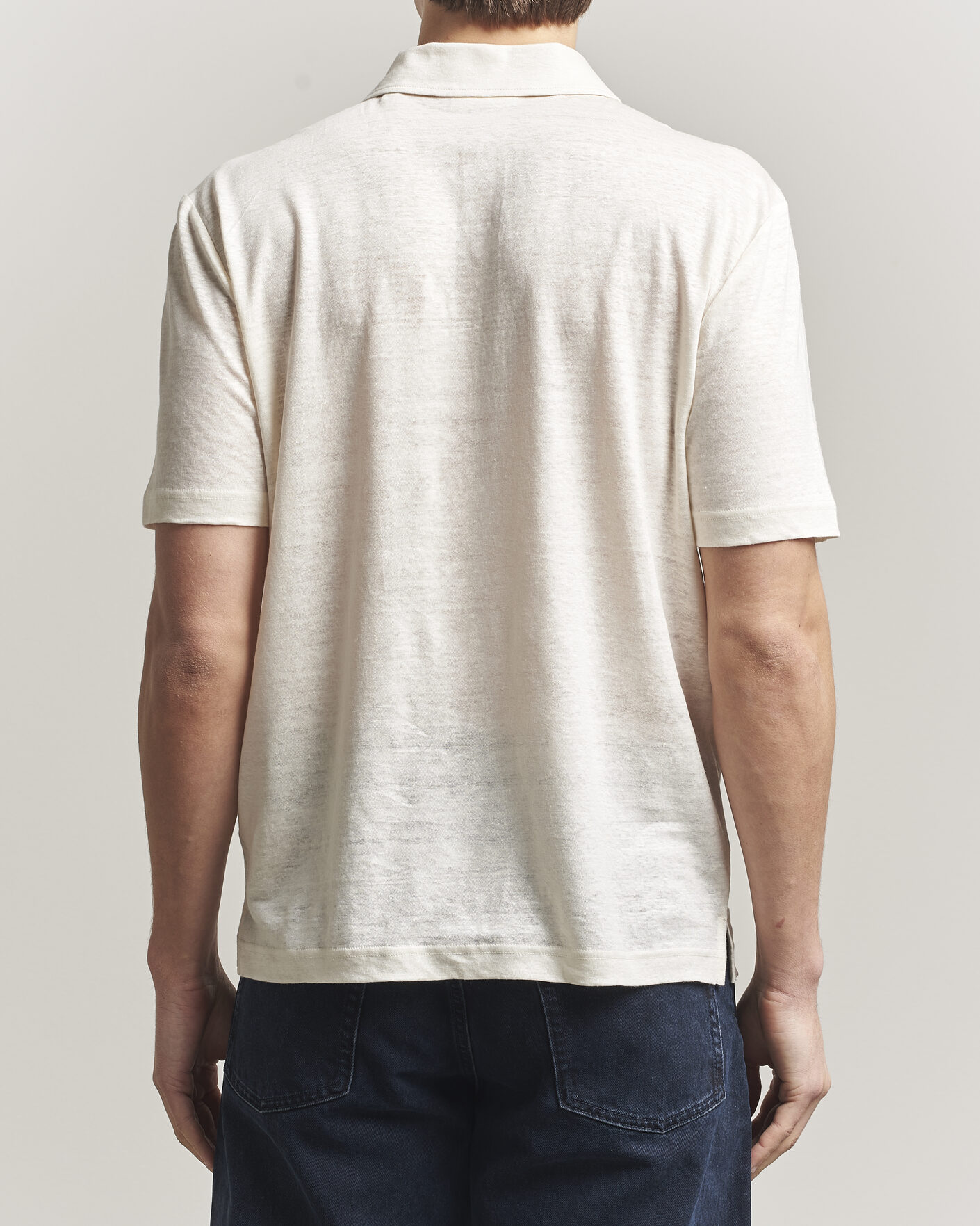 Herre | Pikéer | GANT | Linen Polo Creamed White