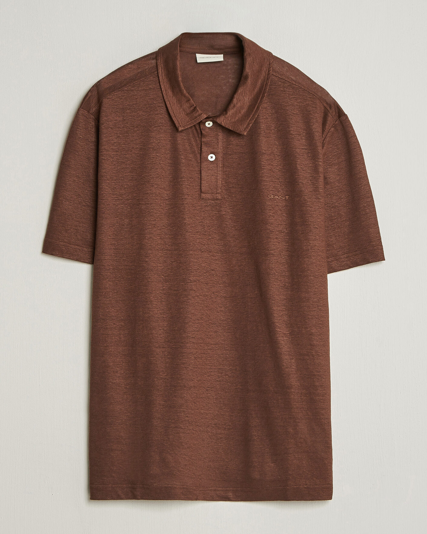 Herre | Pikéer | Gant | Linen Polo Mahogany Brown