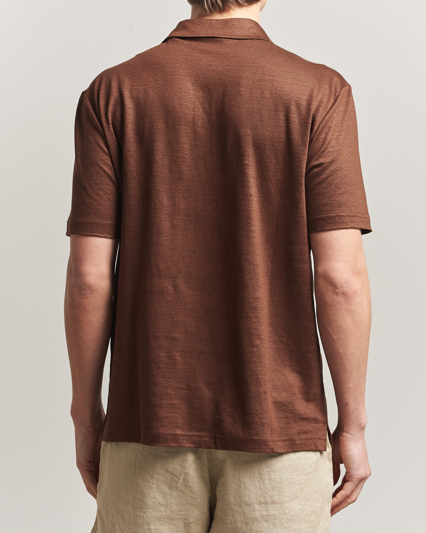 Herre | Pikéer | GANT | Linen Polo Mahogany Brown