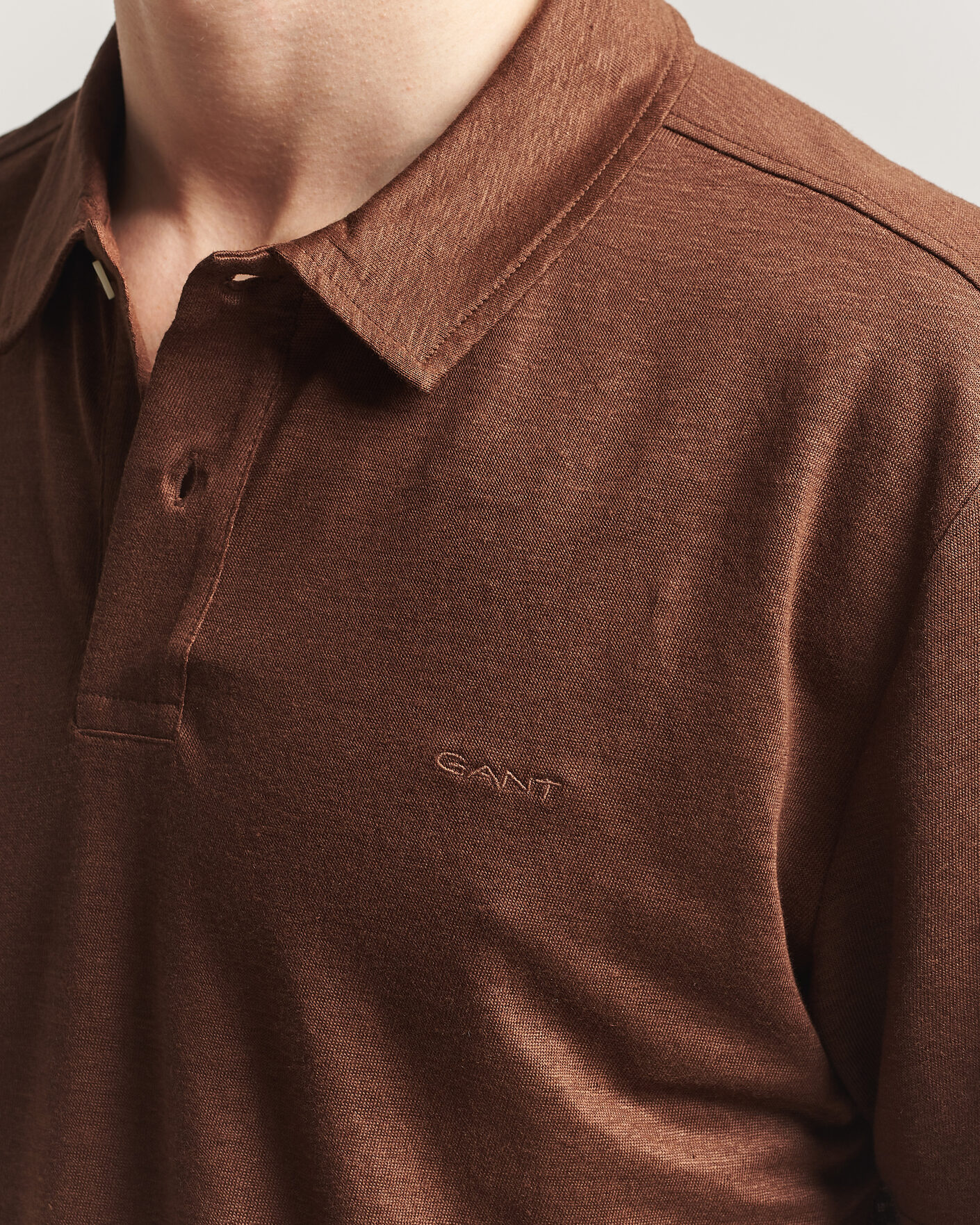 Herre | Pikéer | GANT | Linen Polo Mahogany Brown