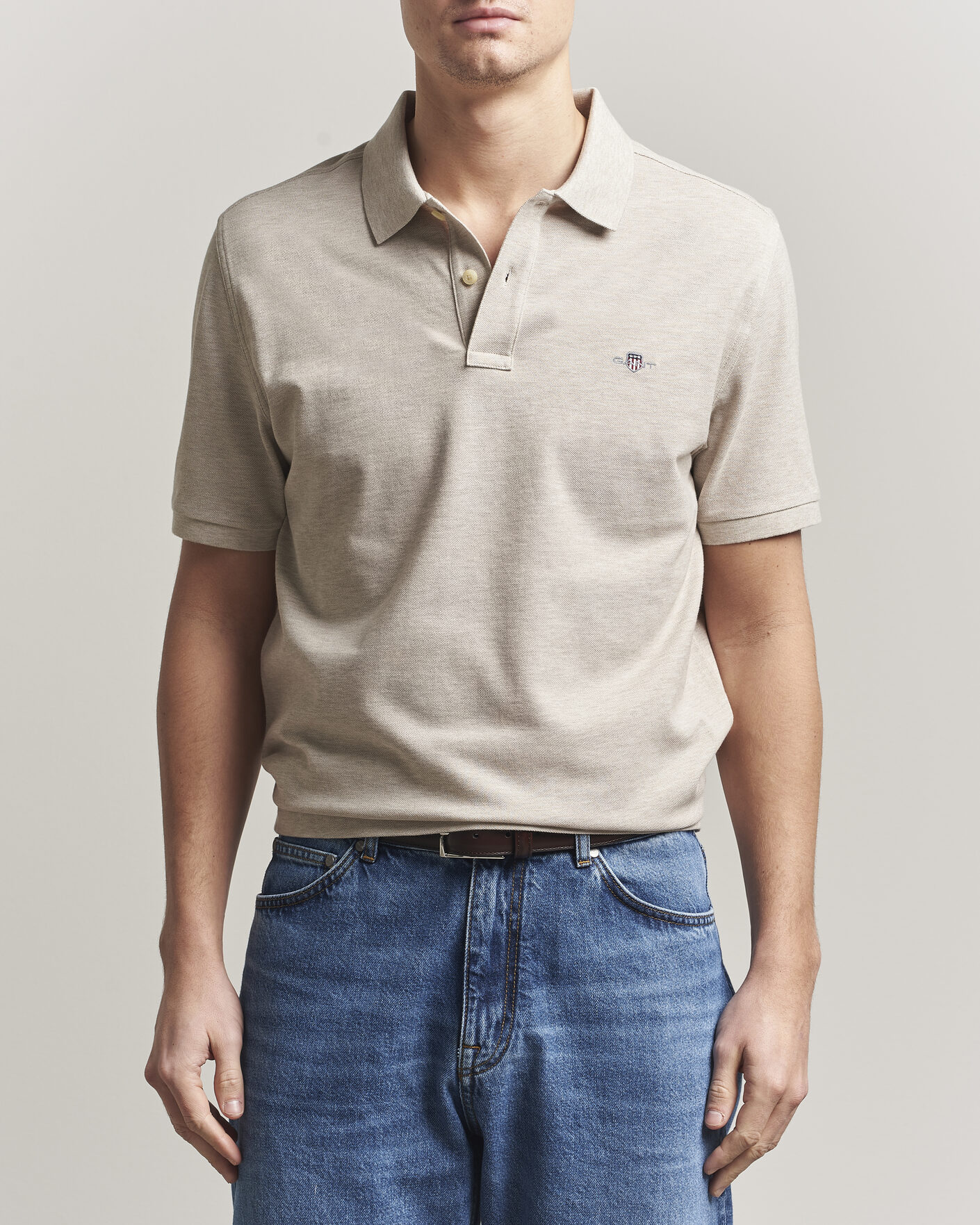 Herre | Pikéer | GANT | The Original Polo Oat Melange