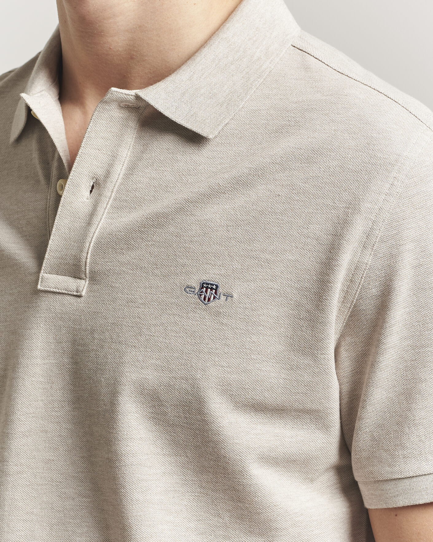Herre | Pikéer | Gant | The Original Polo Oat Melange