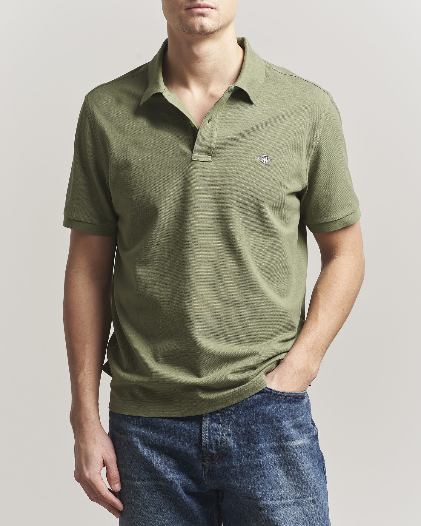 Herre | Pikéer | Gant | The Original Polo Dry Herb Green