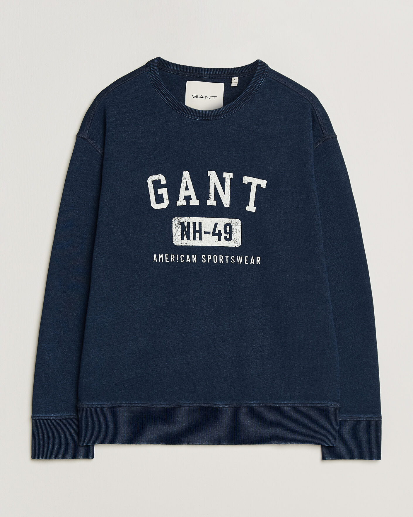 Herre | Gensere | GANT | Indigo Graphic Sweatshirt Dark Blue