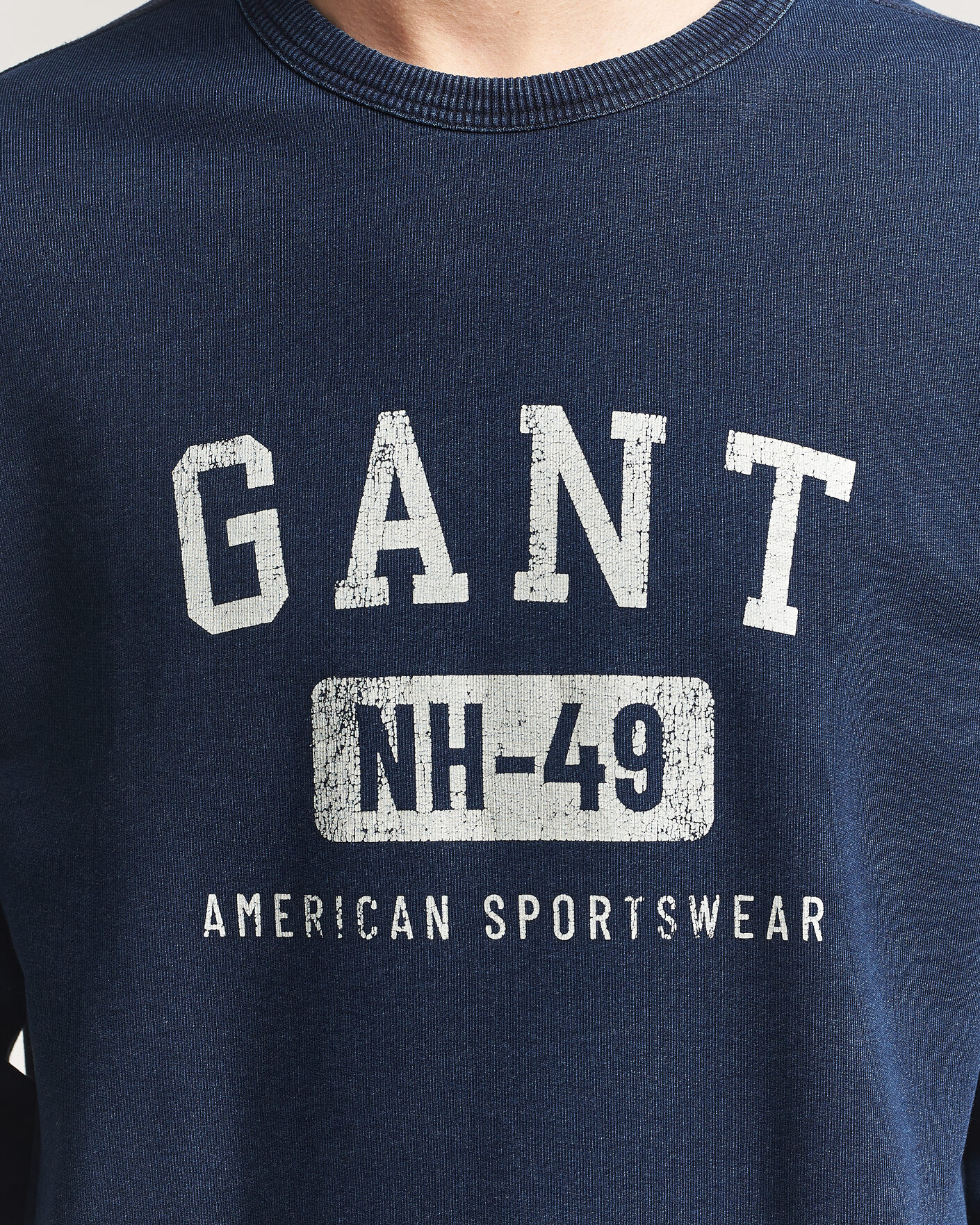 Herre | Gensere | GANT | Indigo Graphic Sweatshirt Dark Blue