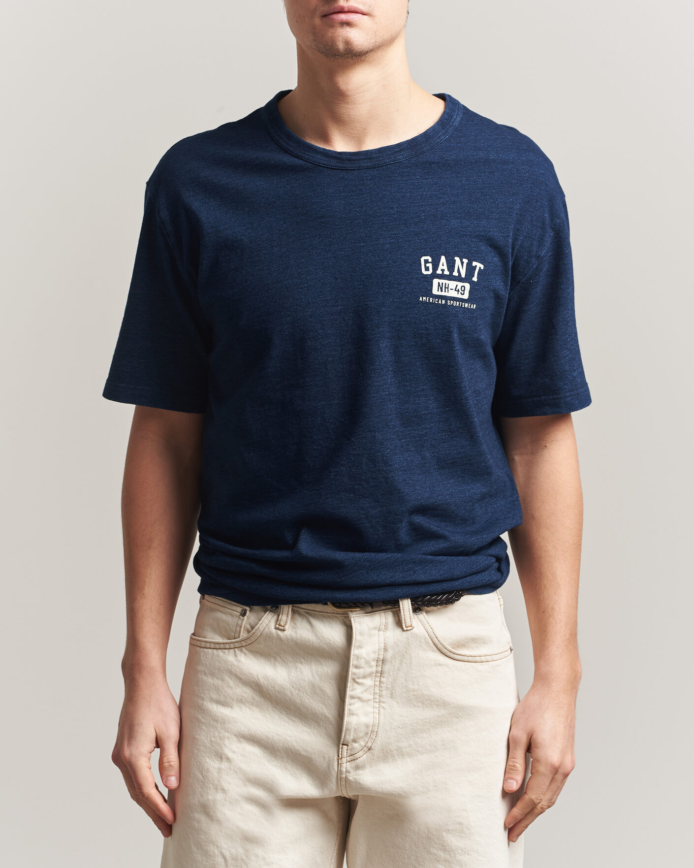 Herre | T-Shirts | GANT | Indigo Graphic T-Shirt Dark Blue
