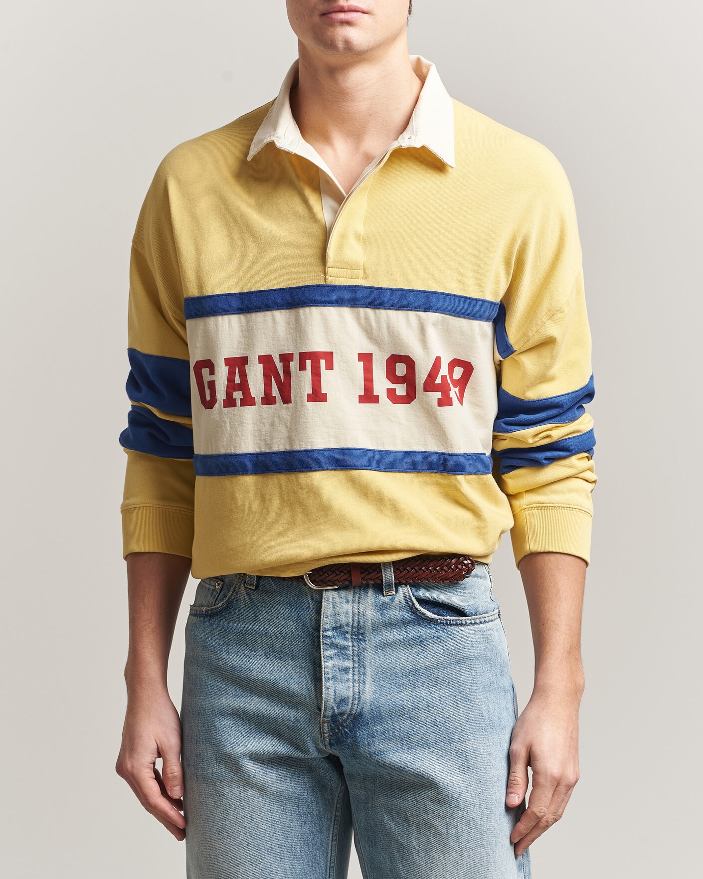 Herre | Gensere | Gant | Heavy Rugger Light Mustard Yellow