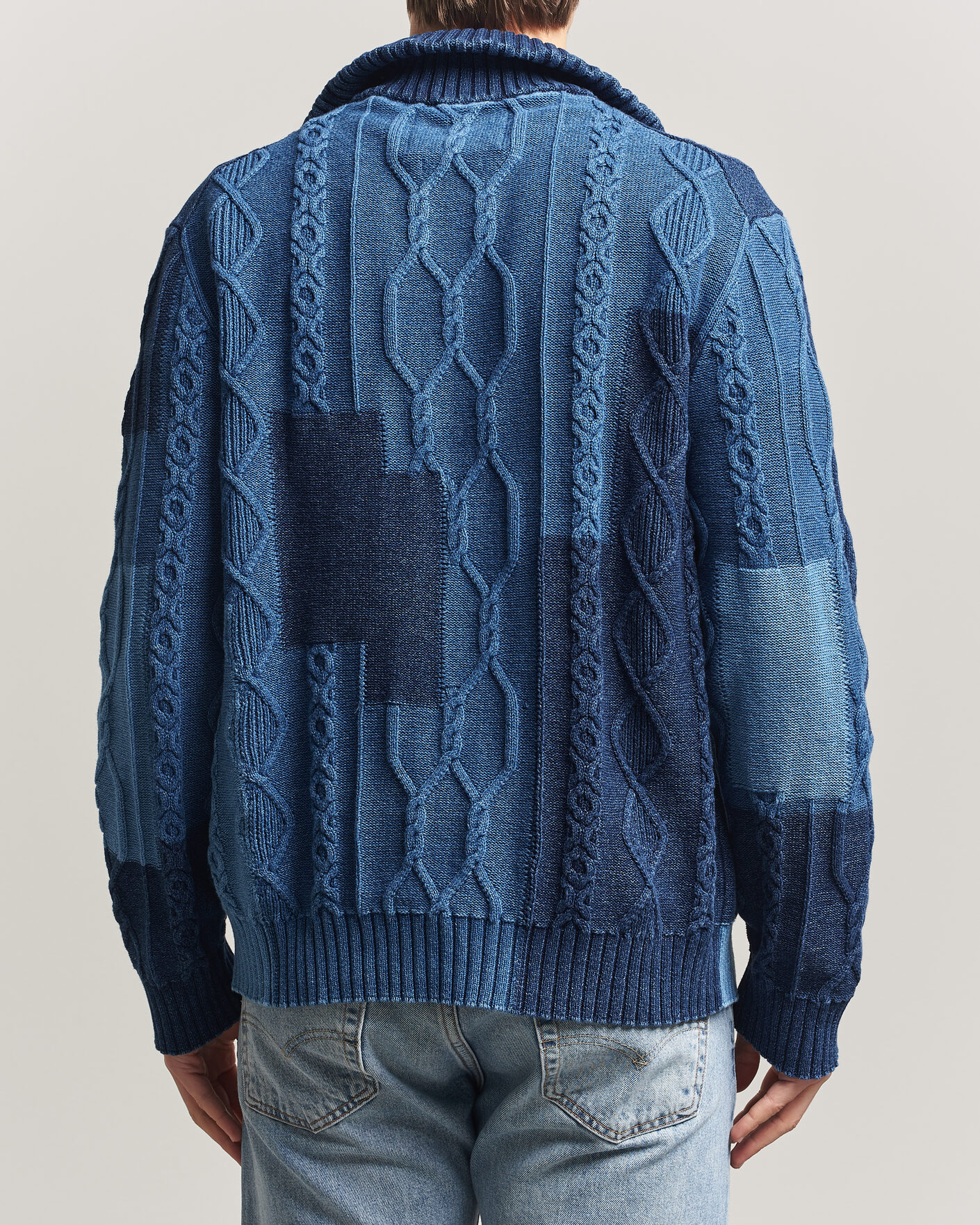 Herre | Gensere | GANT | Indigo Cotton Cable Cardigan Rich Navy
