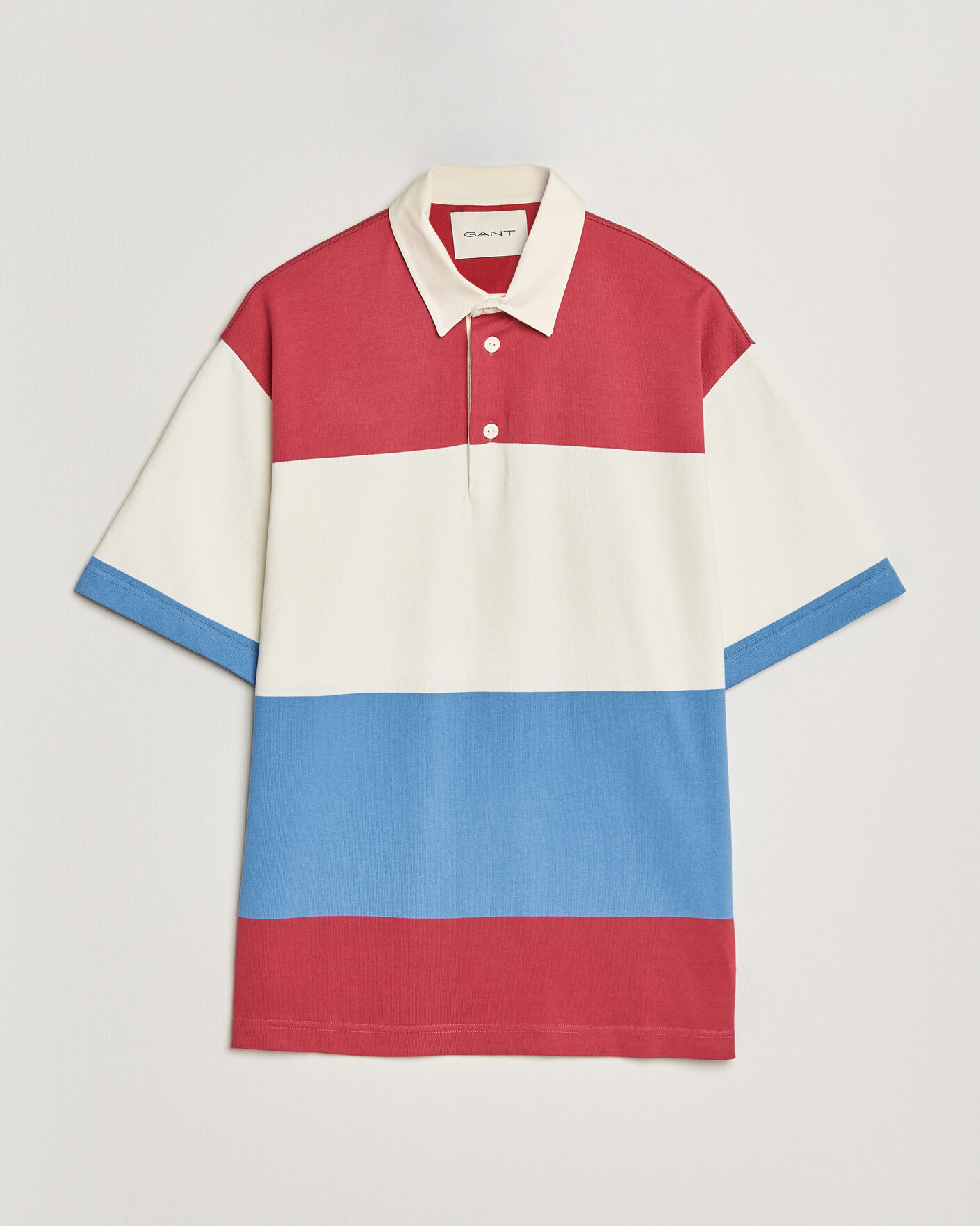 Herre | Pikéer | Gant | Striped Short Sleeve Rugger Multi