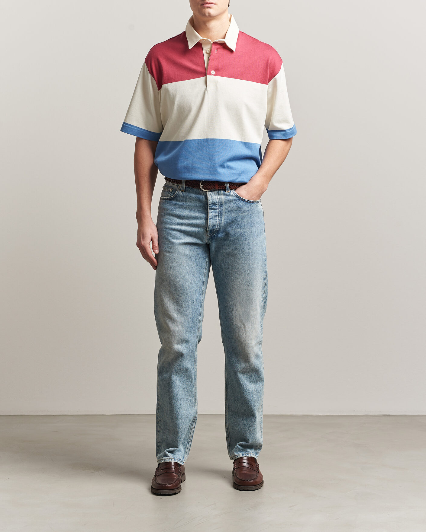 Herre | Pikéer | Gant | Striped Short Sleeve Rugger Multi