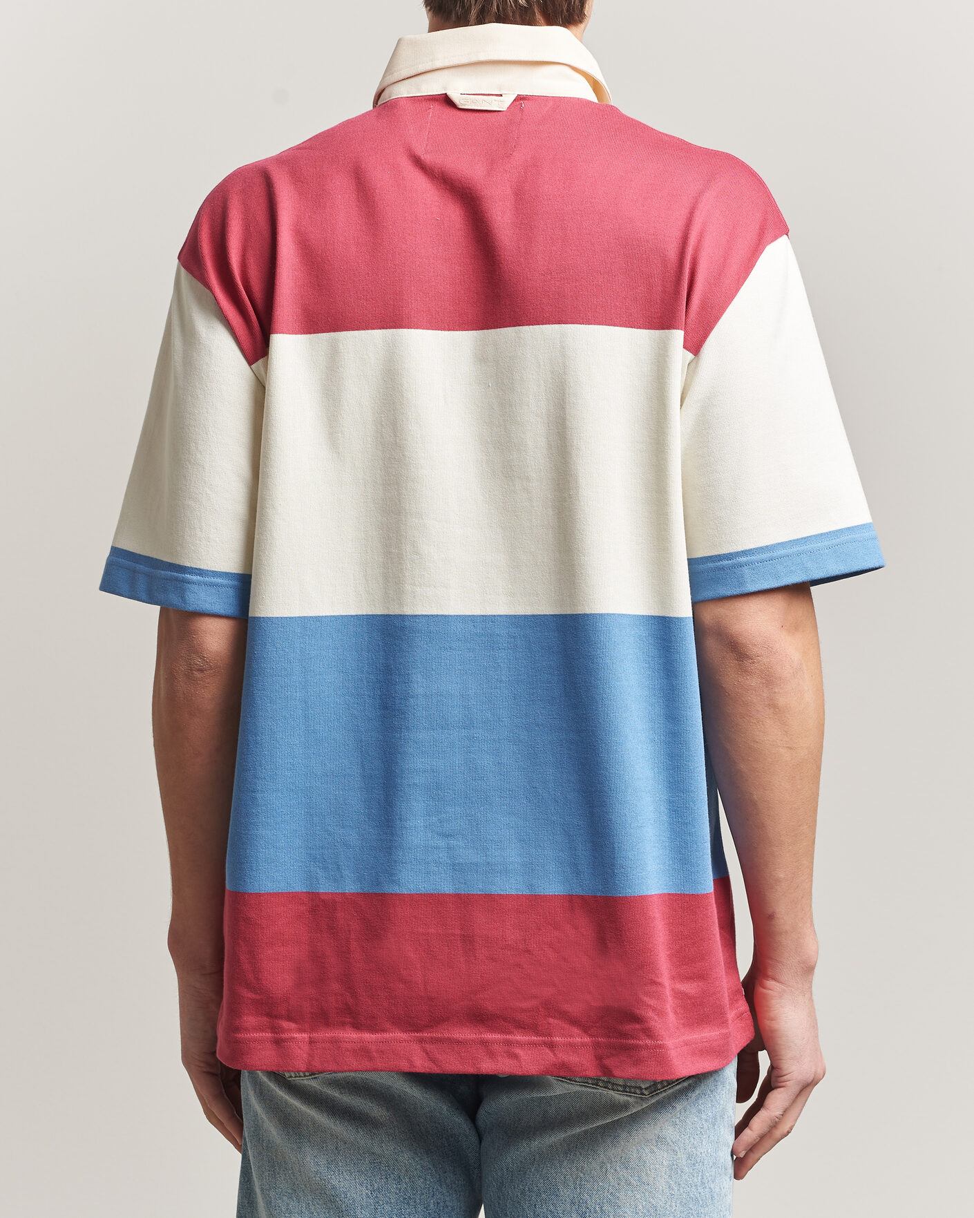 Herre | Pikéer | Gant | Striped Short Sleeve Rugger Multi