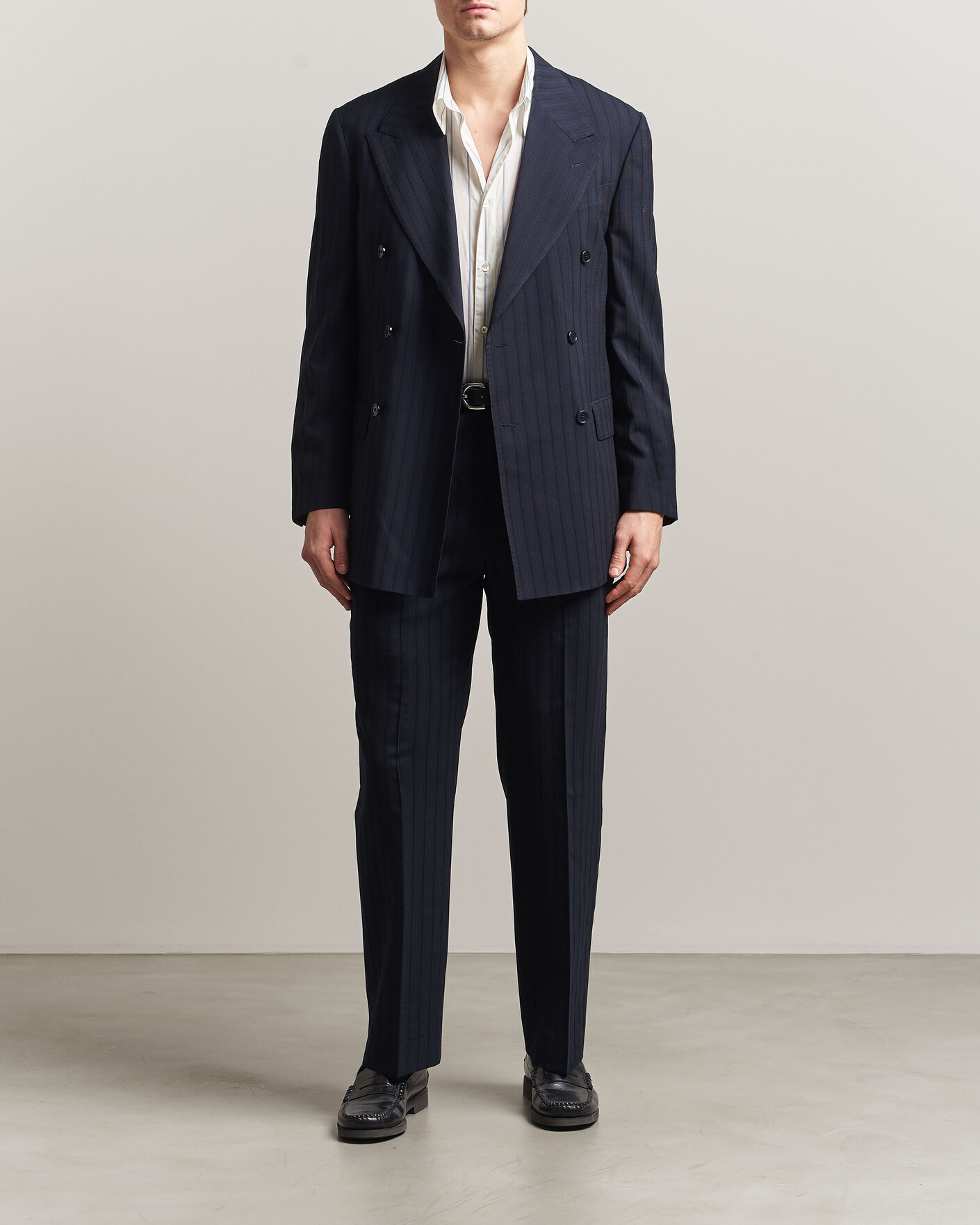 Herre | Dressjakker | GANT | Tonal Pinstriped Suit Blazer Evening Blue